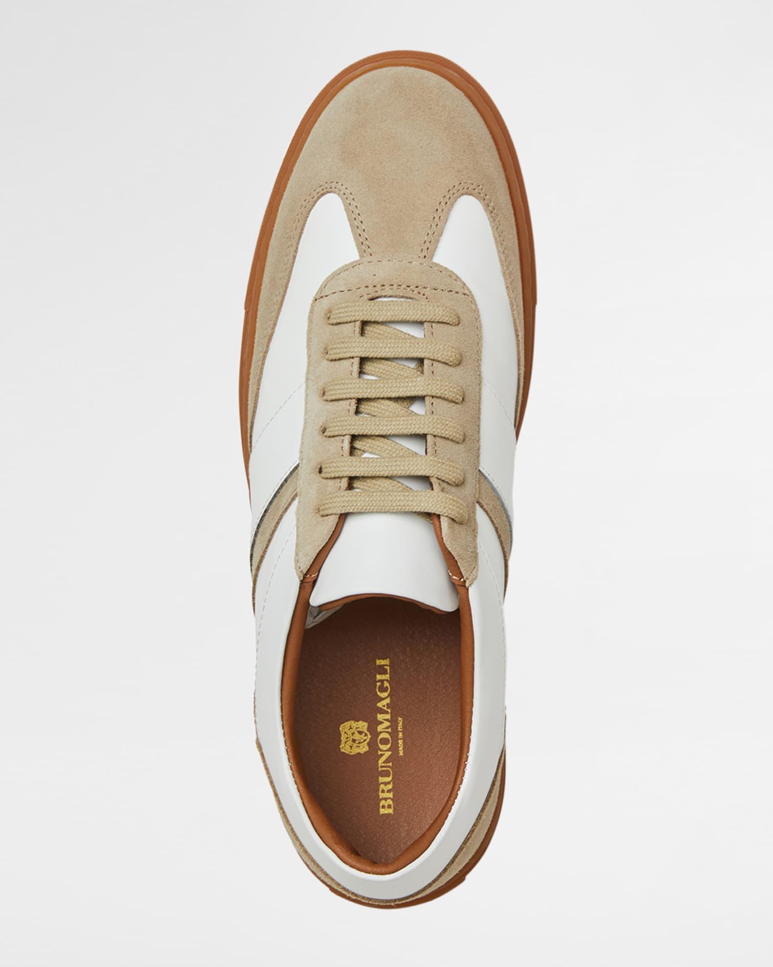 Men's Baccio Suede and Leather Low-Top Sneakers Product Image