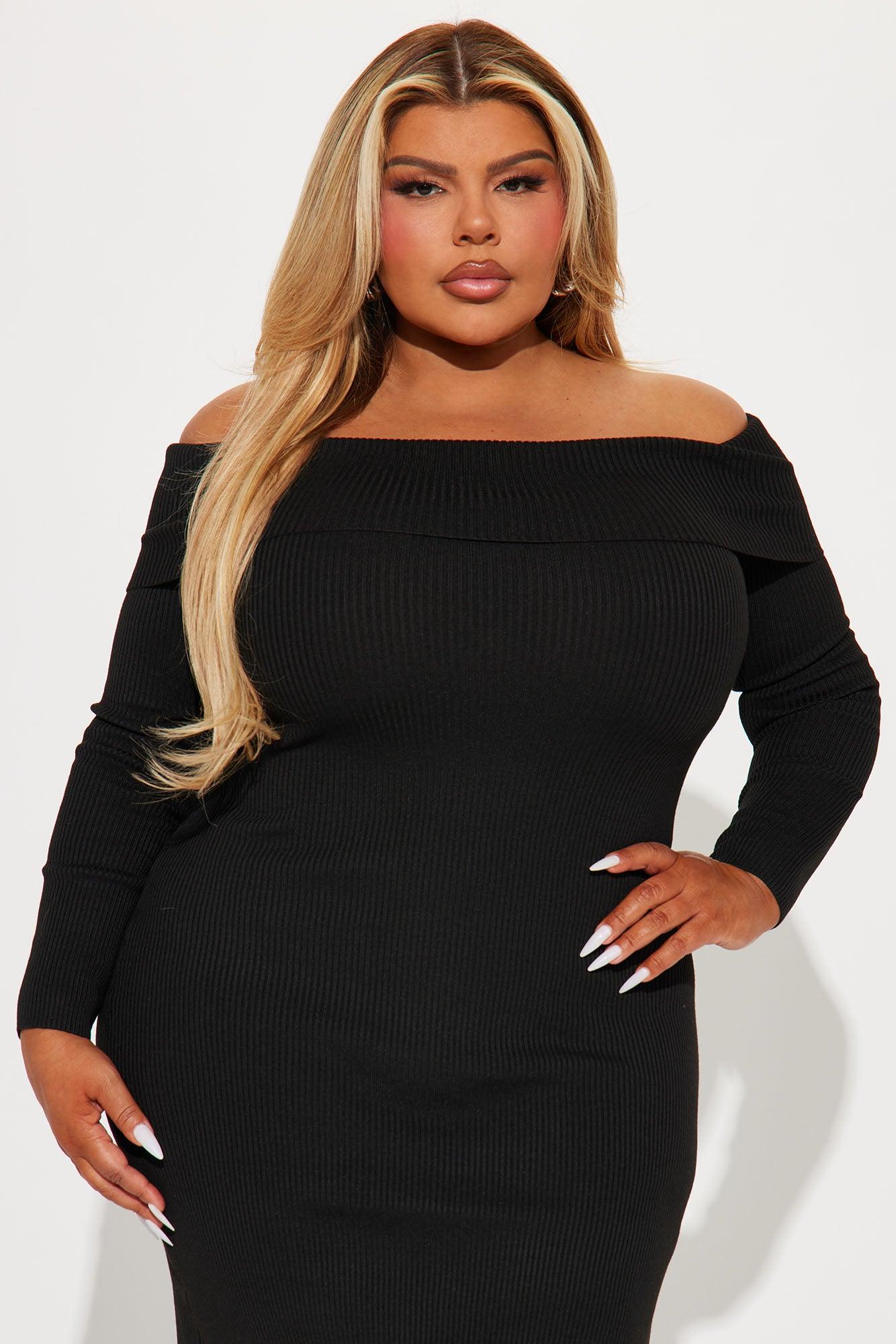 Sweater Weather Maxi Dress - Black Product Image