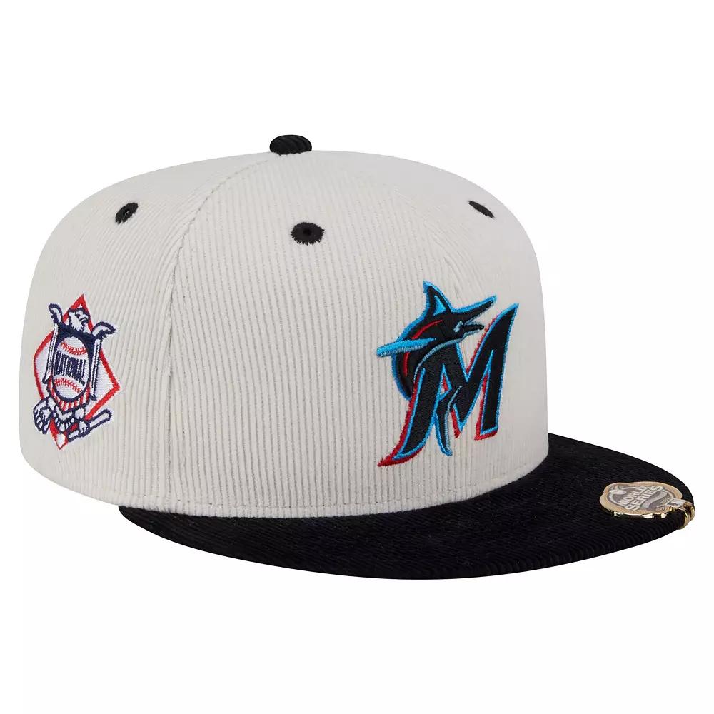 Men's New Era Cream/Royal New York Mets Two-Tone Corduroy 59FIFTY Fitted Hat, Size: 7, Beige Product Image