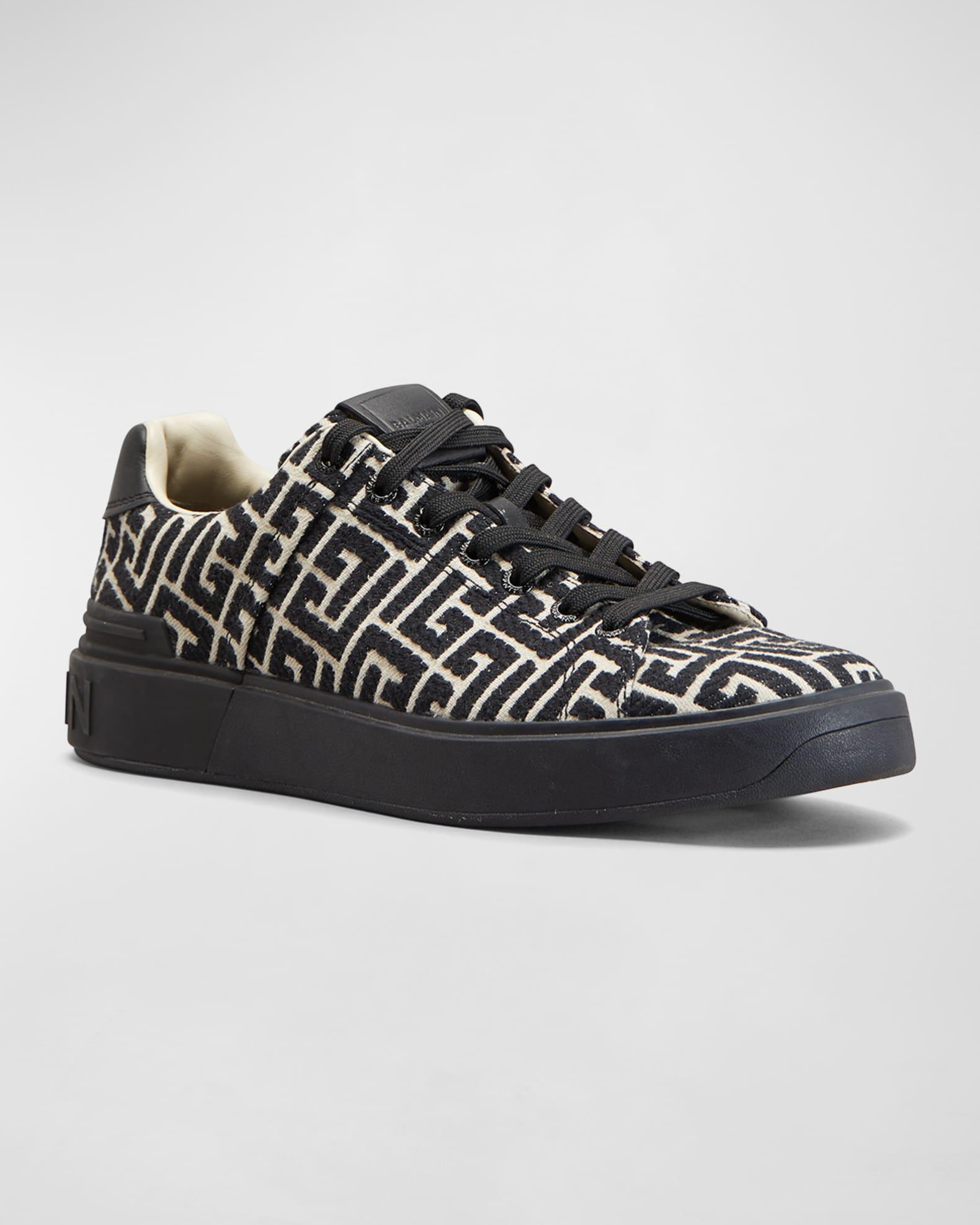 Men's B-Court Jacquard Monogram Low Top Sneakers Product Image