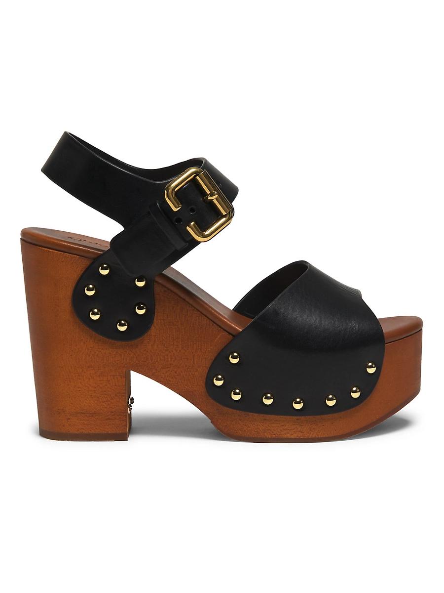 Womens Jeannette Leather Clogs Product Image