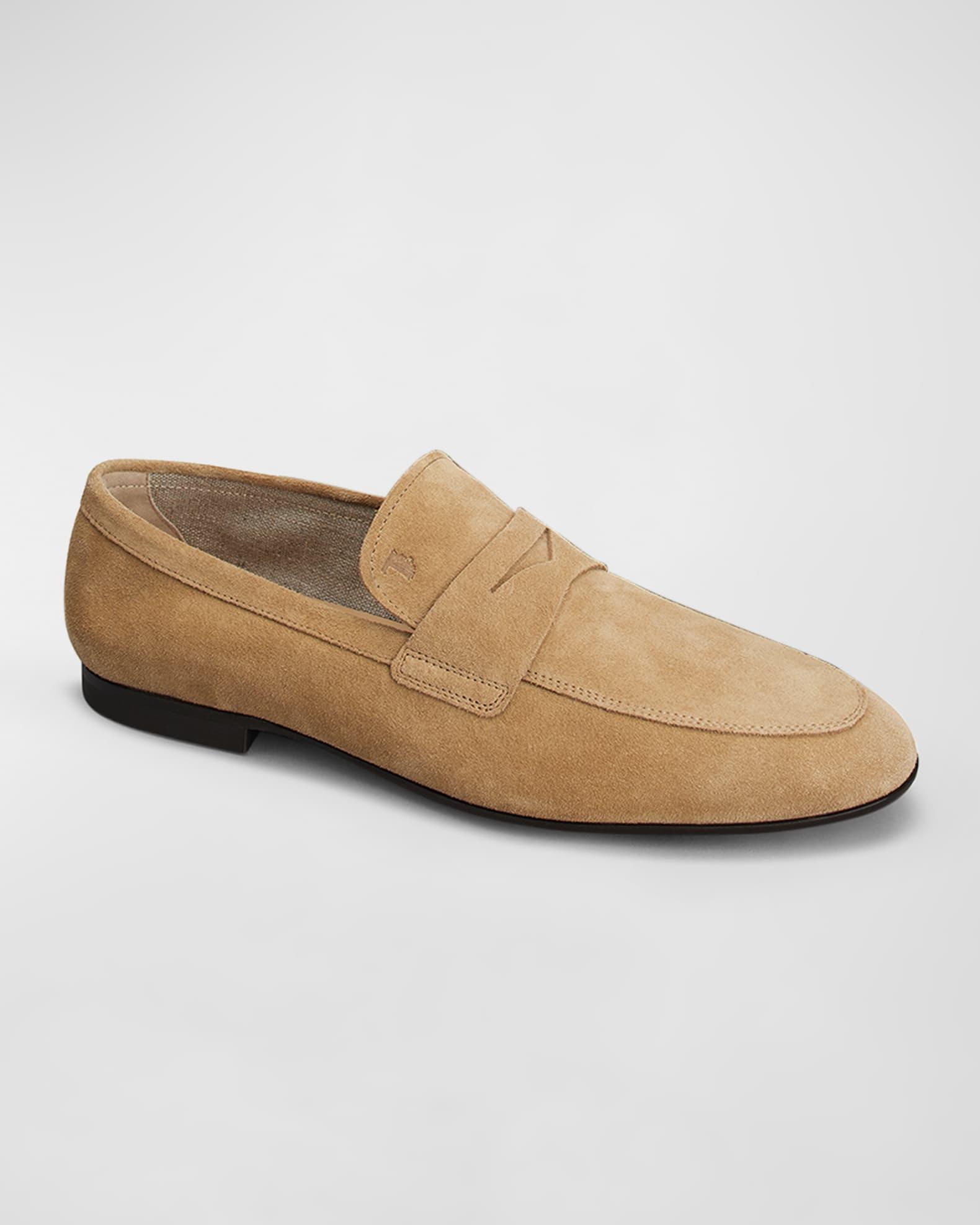 Men's Suede Penny Loafers Product Image