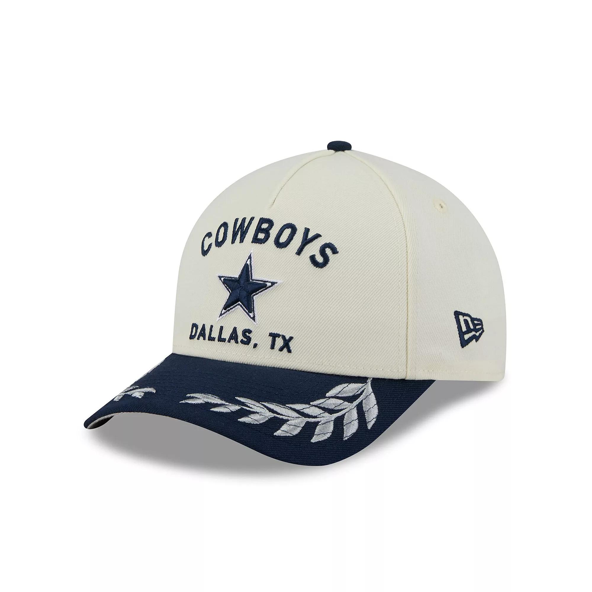Men's New Era Cream/Navy Dallas Cowboys 2025 NFL Draft 39THIRTY Flex Hat,  Product Image