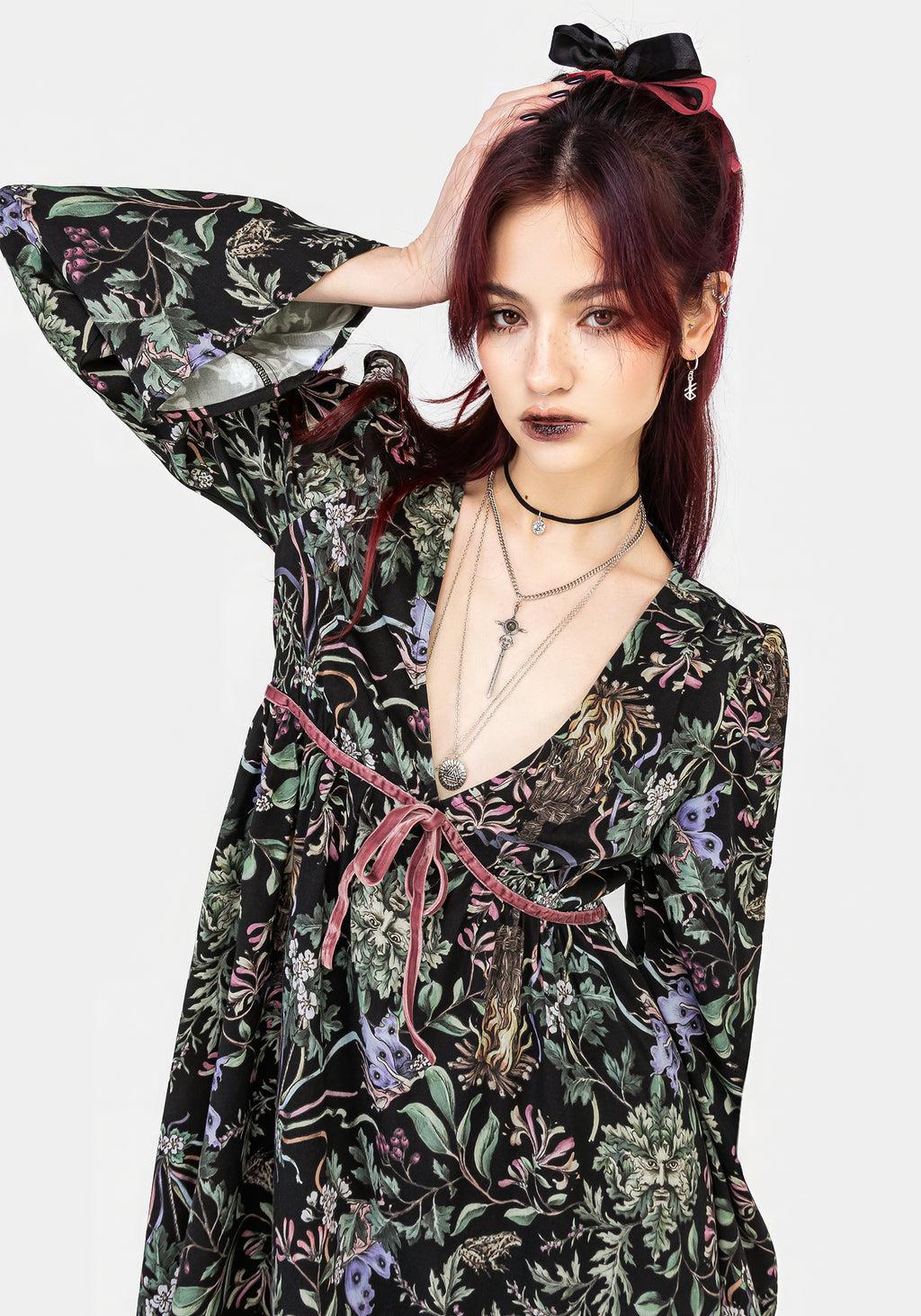 Beltane Flute Sleeve Mini Dress Product Image