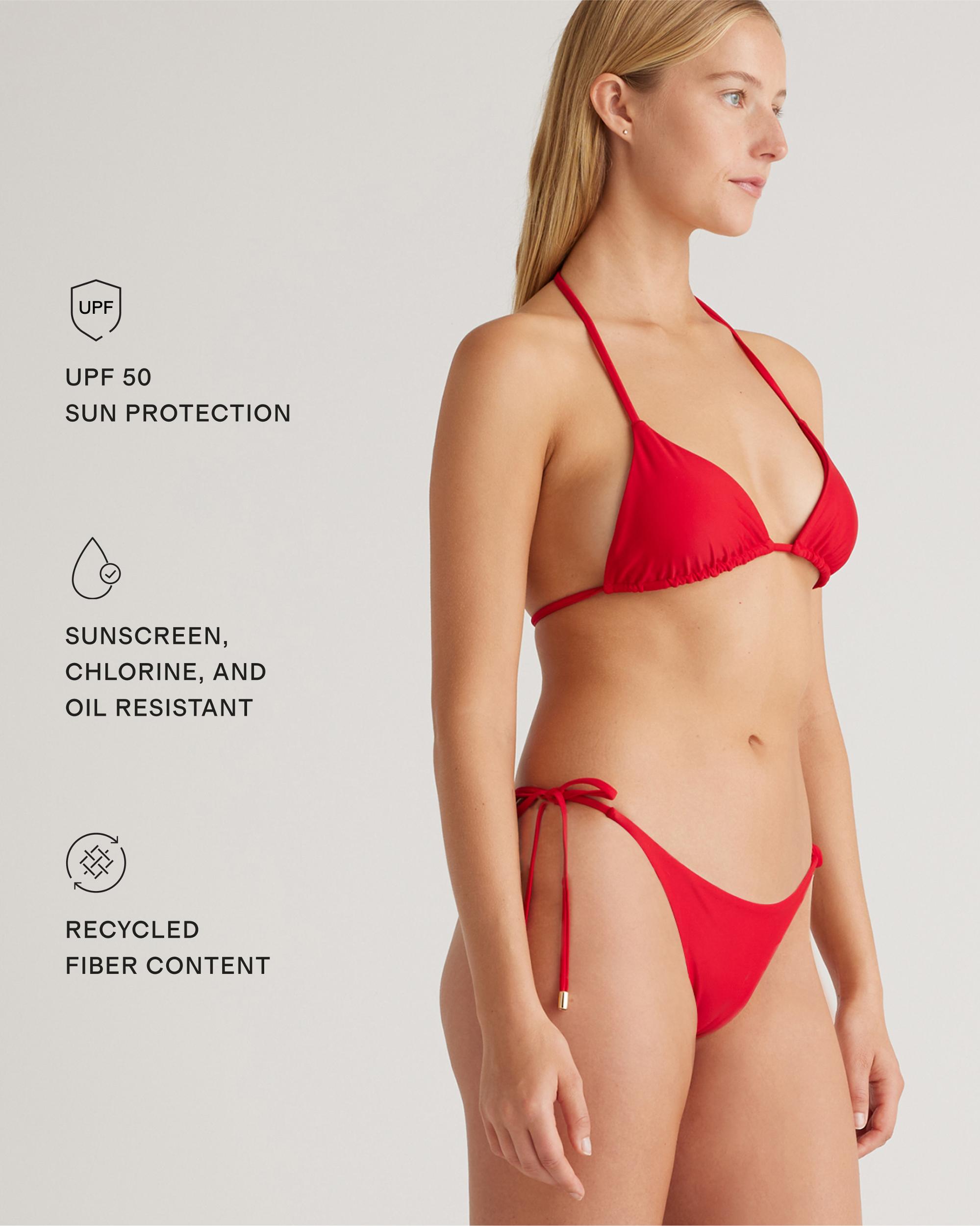 Quince | Women's Italian Adjustable Side-Tie Bikini Bottom Size XL, 78% Recycled Polyamide, 22% Spandex Product Image