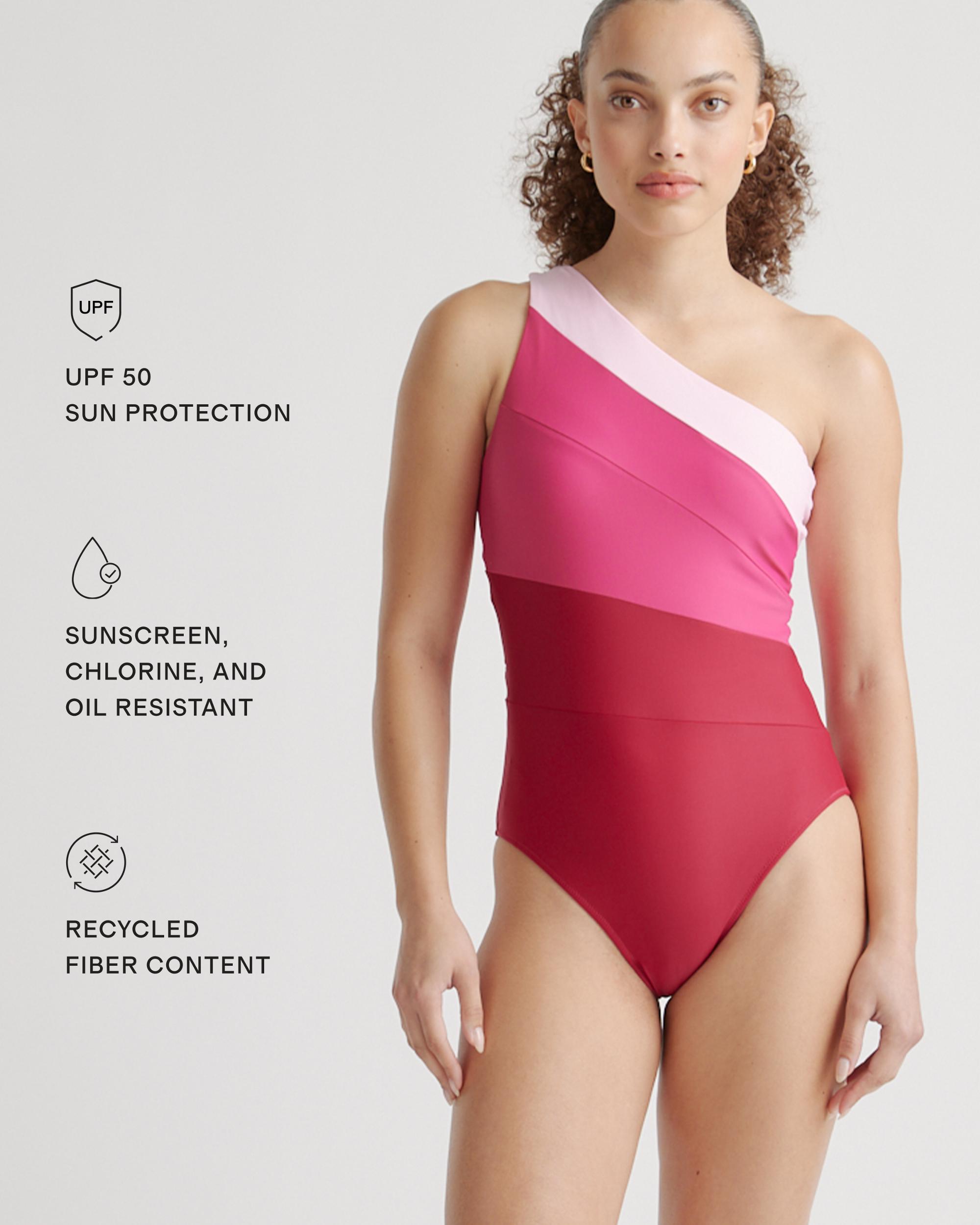 Quince | Women's Italian One Shoulder Swimsuit 78% Recycled Polyamide, 22% Spandex Product Image