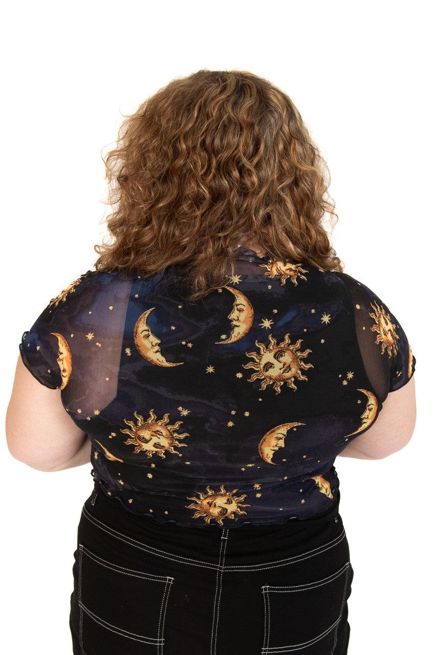 Extended Sizes Celestial Mesh Tee Product Image