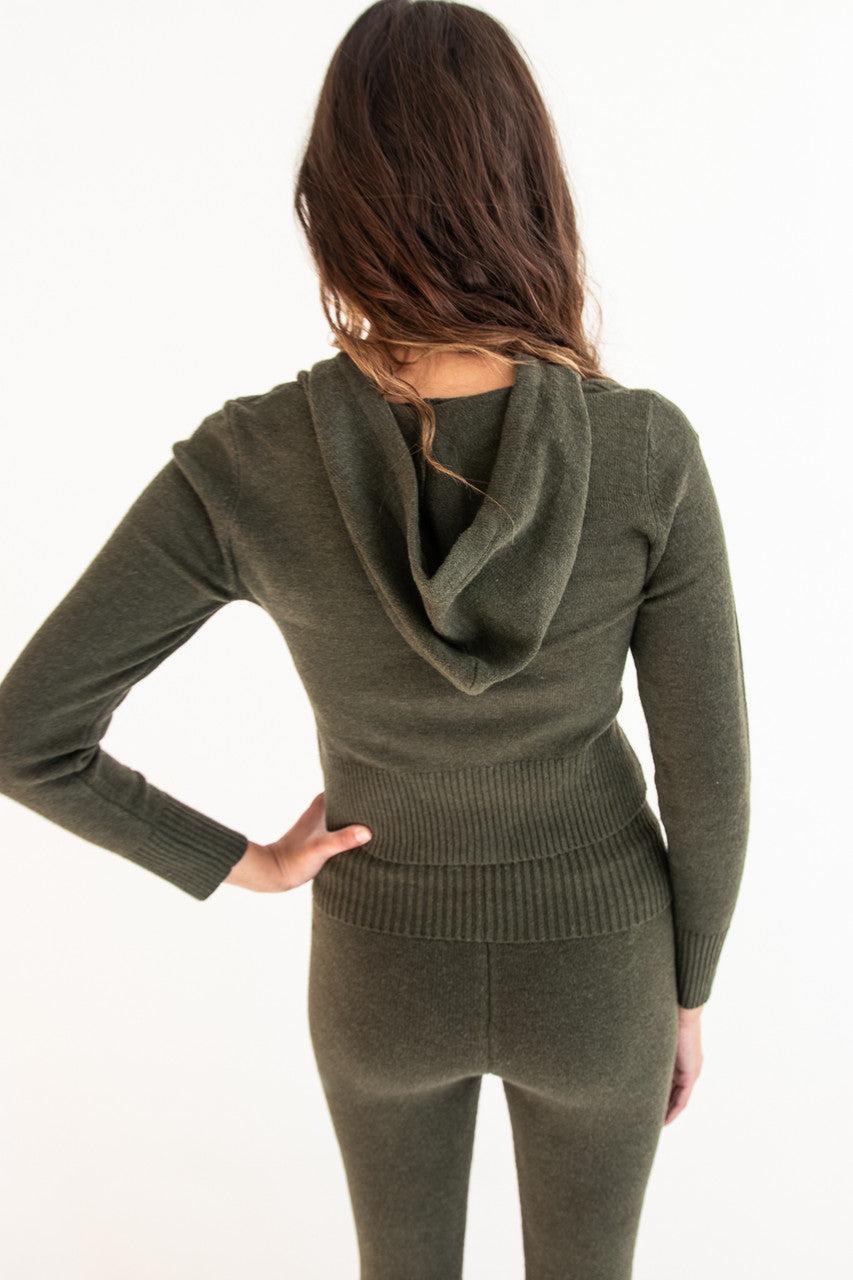 Soft Knit Zip Up Hoodie Product Image