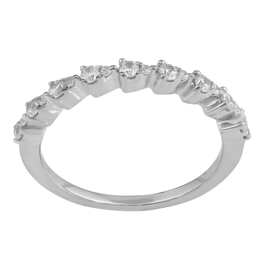 Sterling Silver 1/3 Carat T.W. Diamond Anniversary Ring, Women's, Size: 6 Product Image