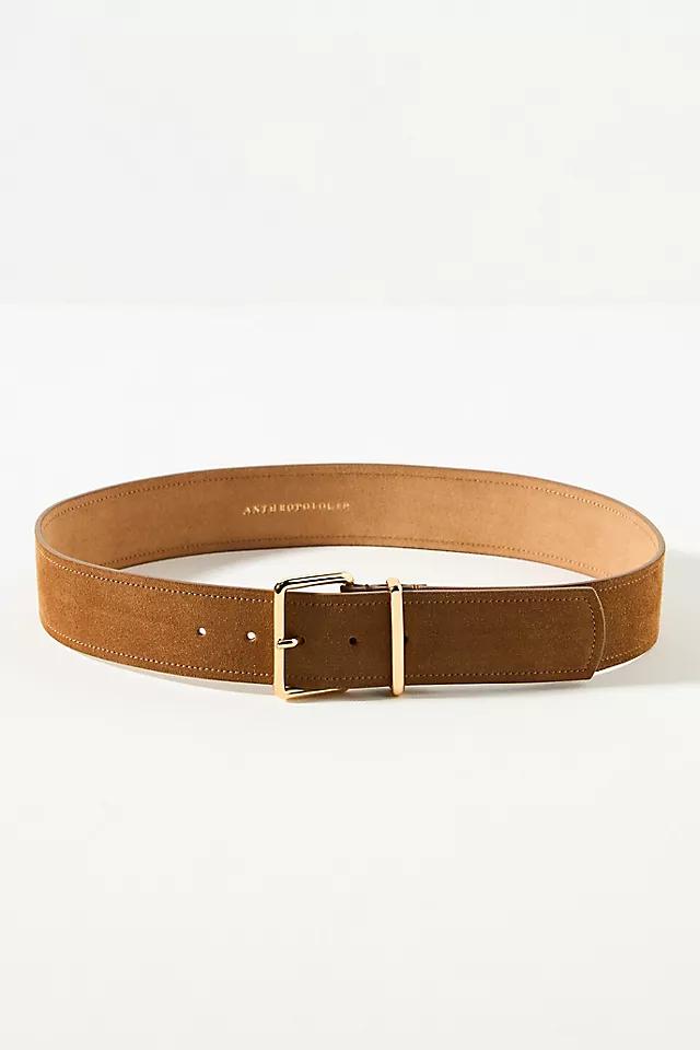 Square-Buckle Suede Belt Product Image