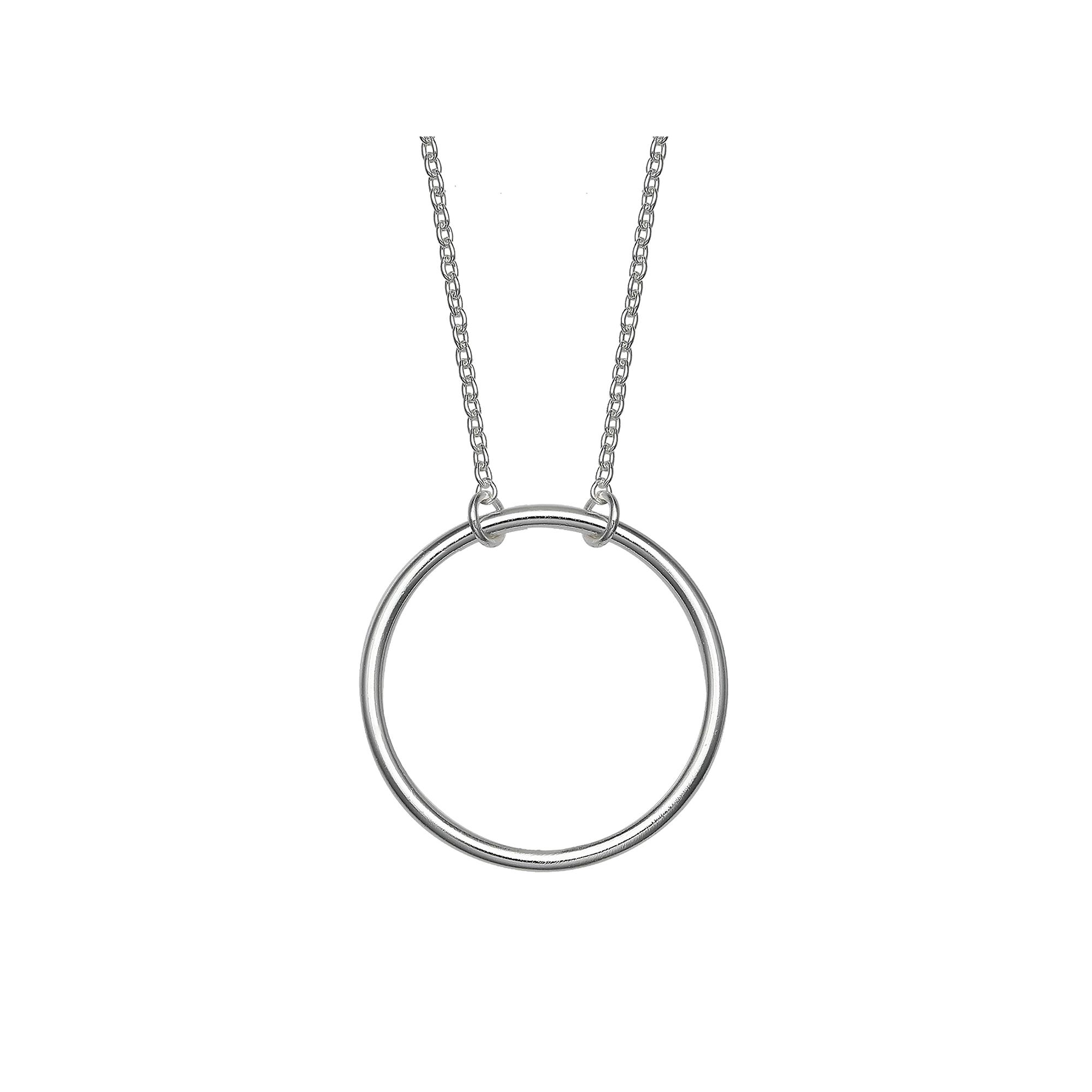 PRIMROSE Sterling Silver Circle Necklace, Women's, Size: 18" Product Image
