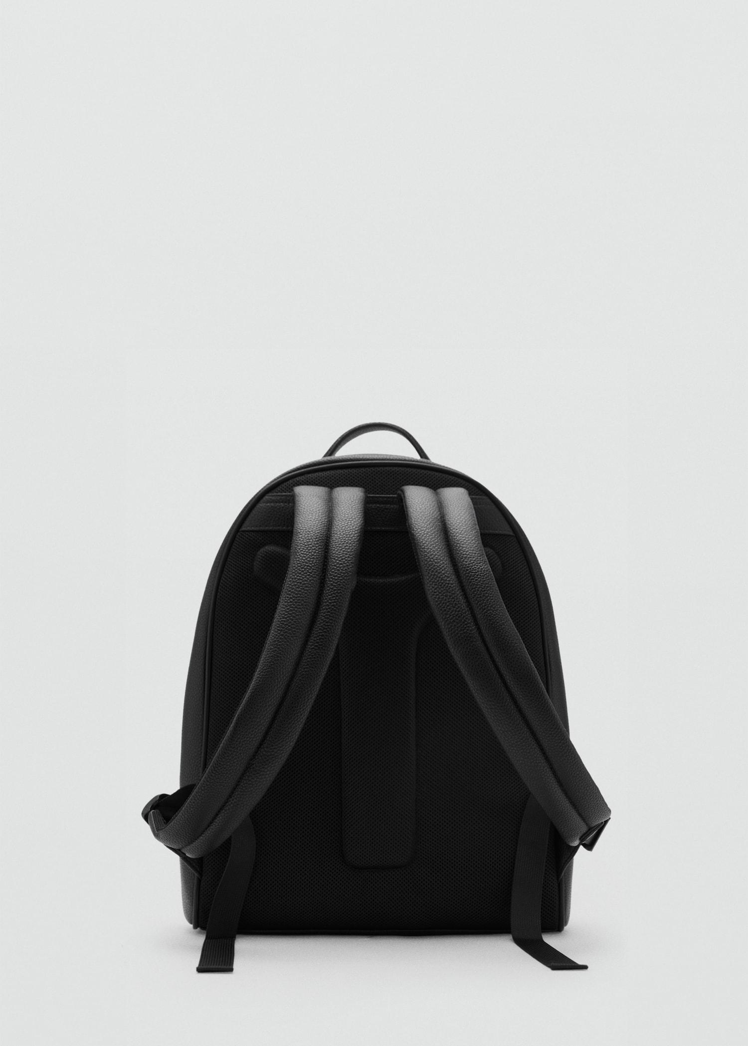 Leather-effect backpack - Men | MANGO USA Product Image