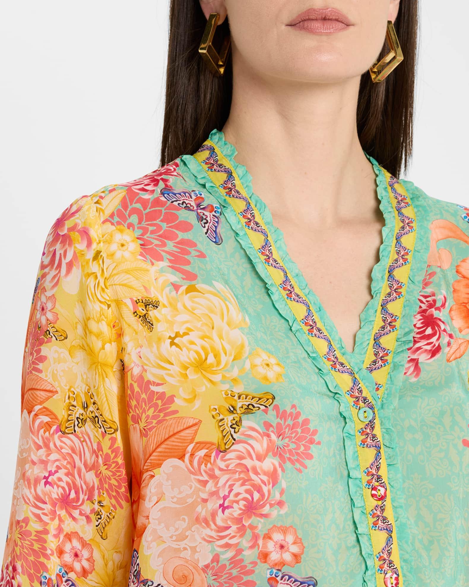 Ara Floral-Print Ruffle Shirt Product Image