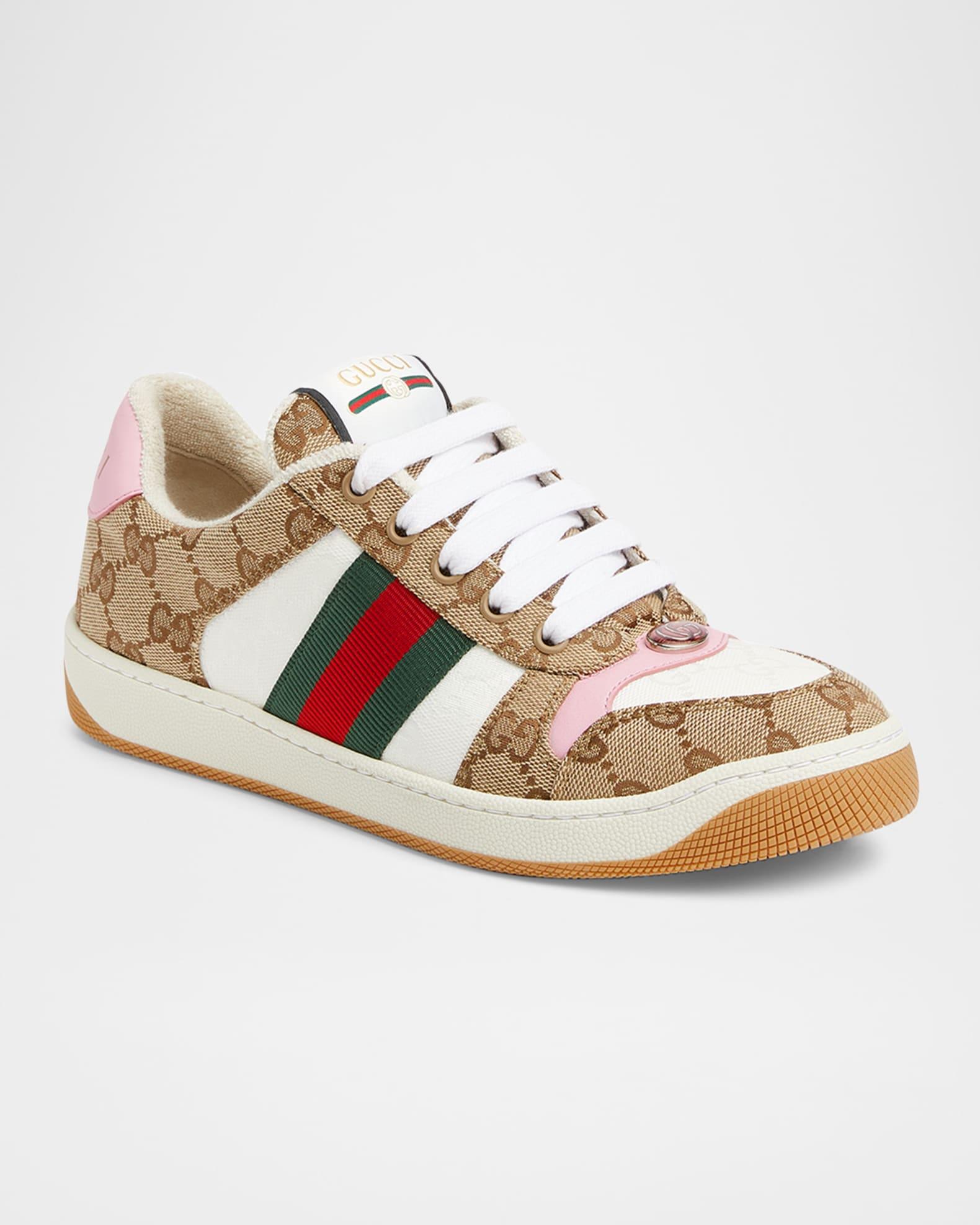 Screener GG Canvas and Leather Sneakers Product Image