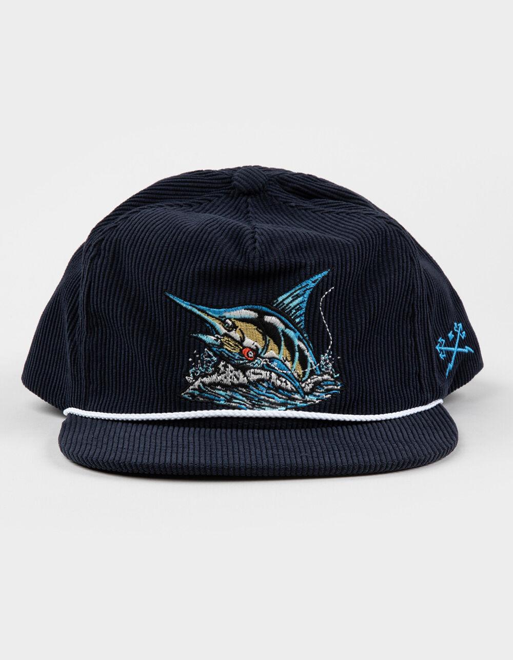 DARK SEAS Bait Shop Corduroy Snapback Hat - NAVY Product Image