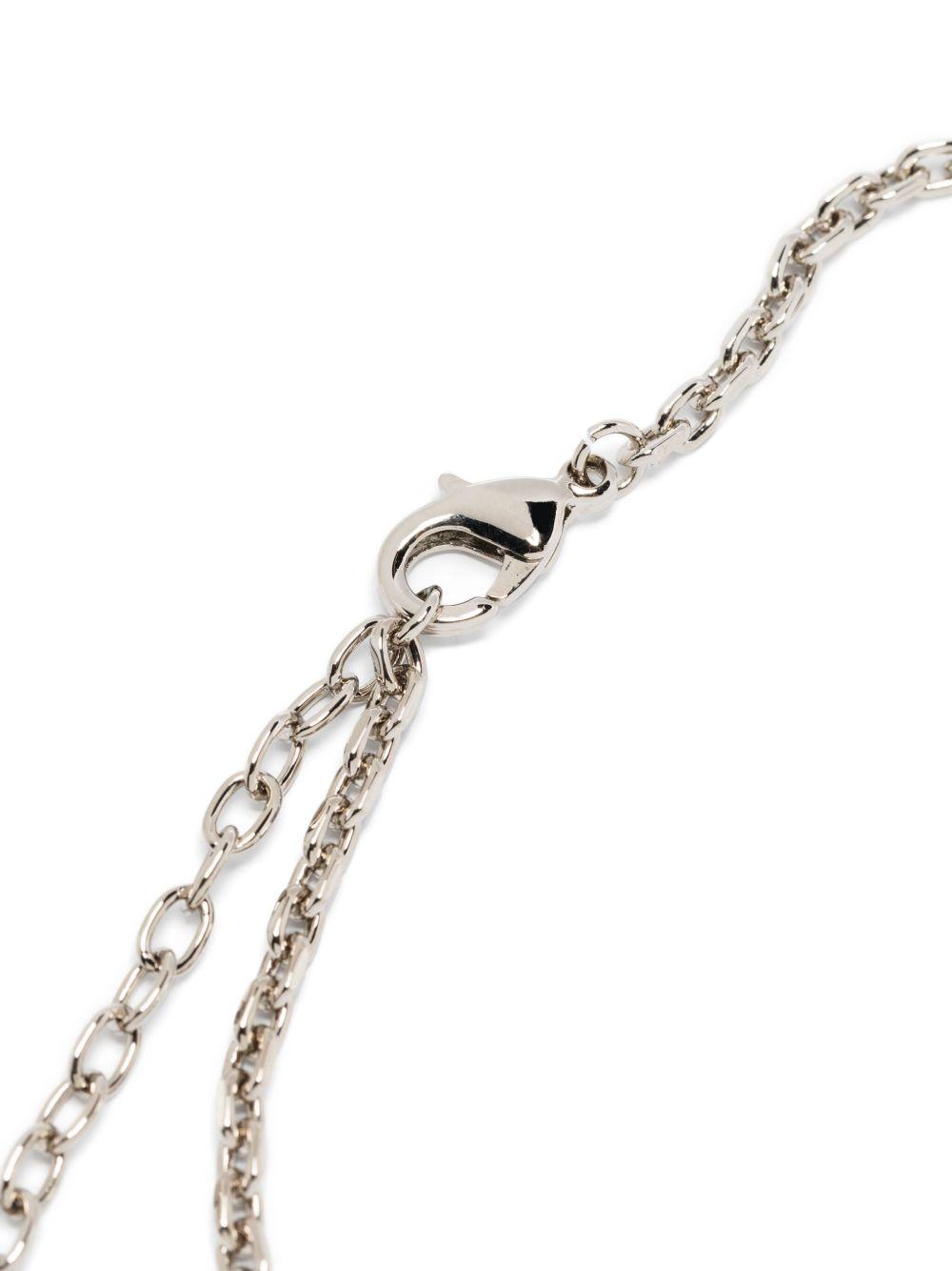 logo-plaque polished necklace Product Image