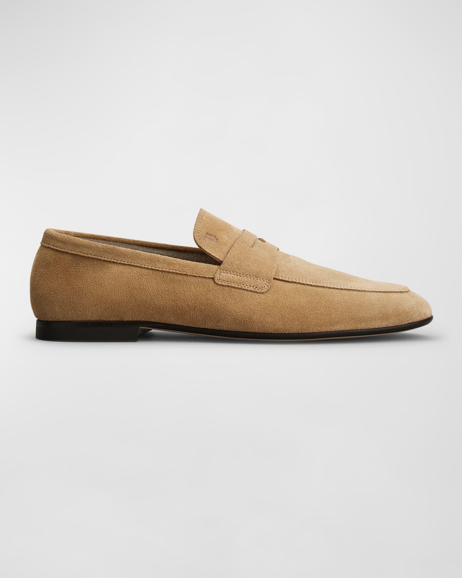 Men's Suede Penny Loafers Product Image