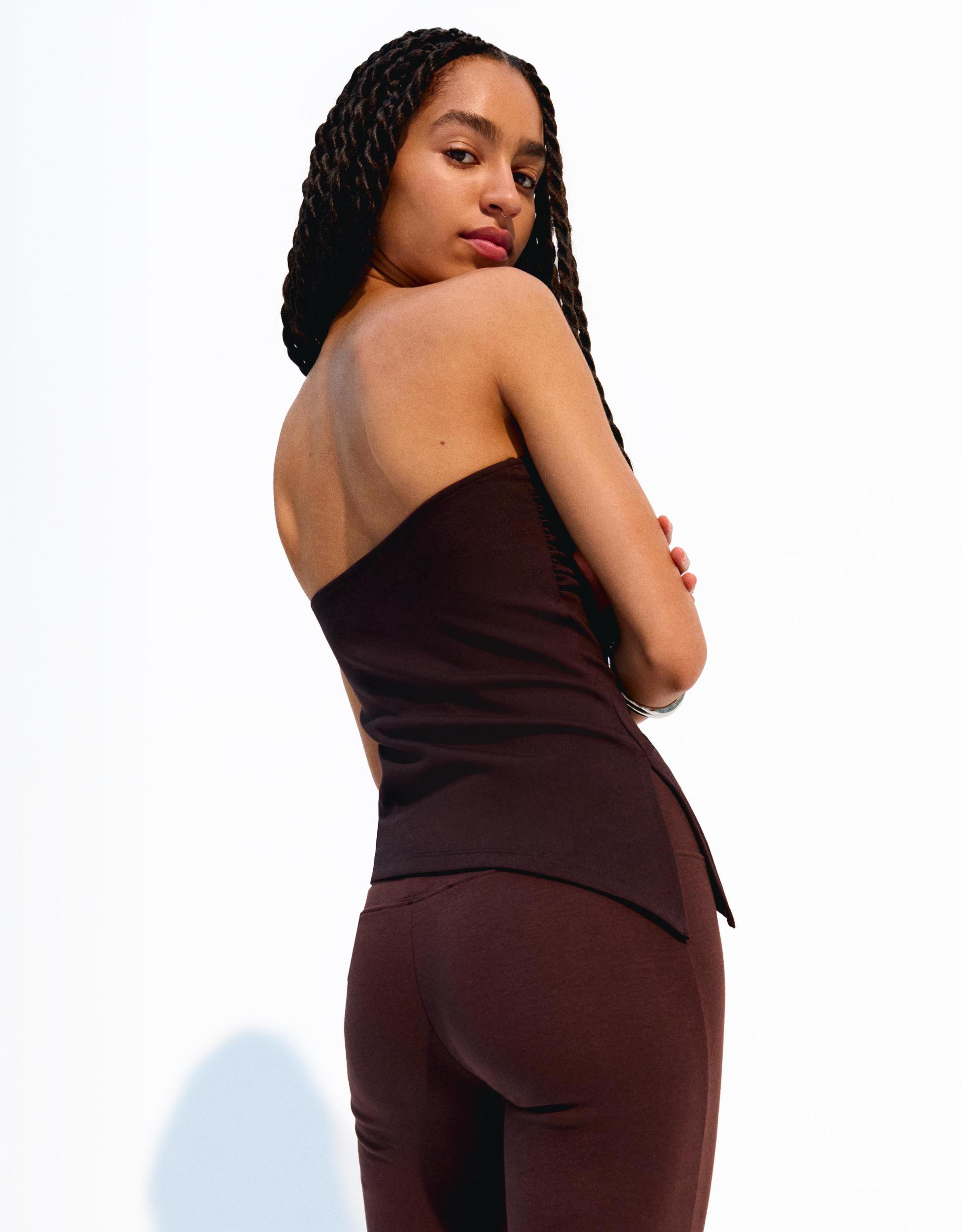 Bandeau top with gathered detail Product Image