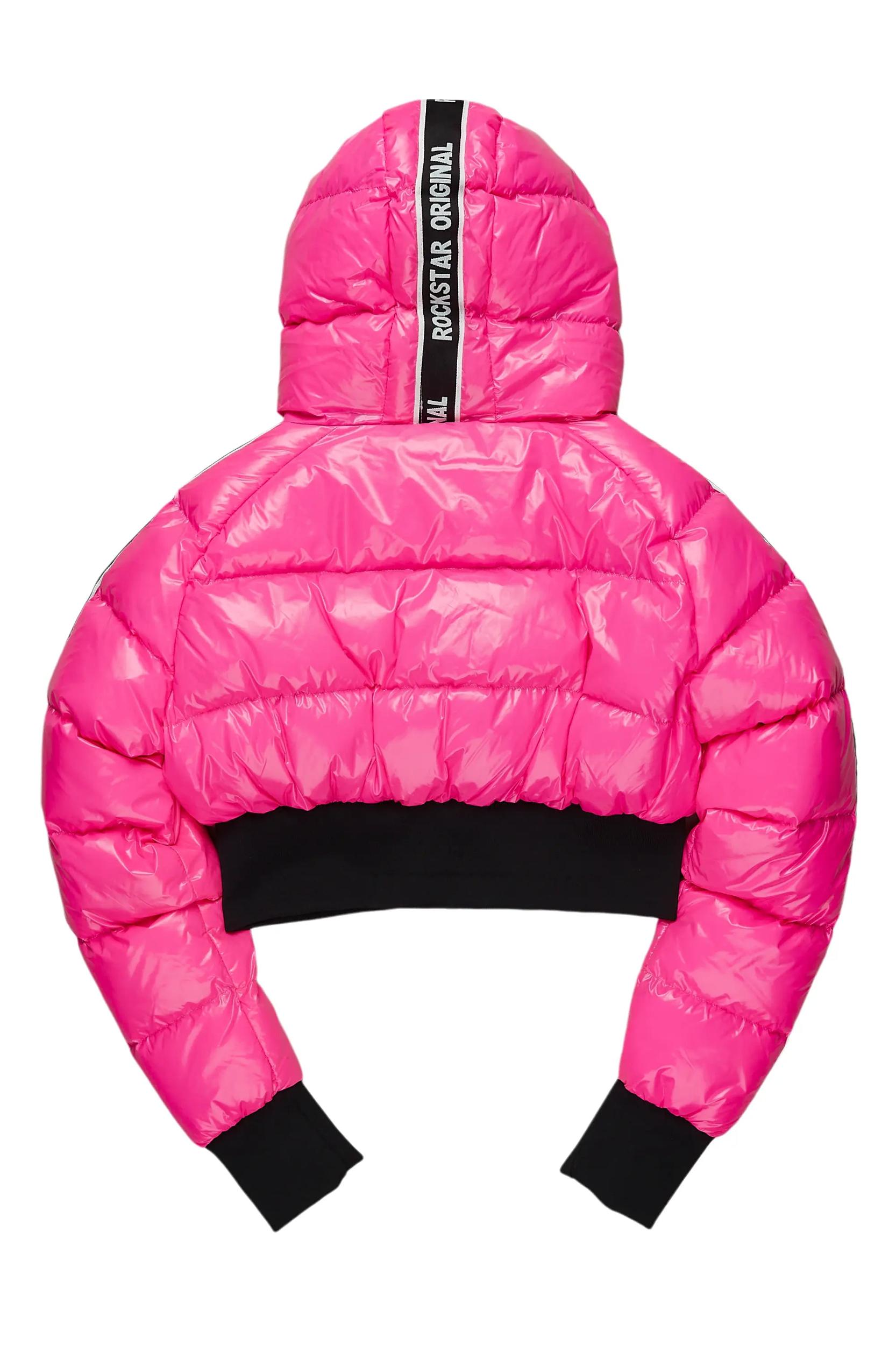 Jackey Hot Pink 2.0 Crop Puffer Jacket Female Product Image