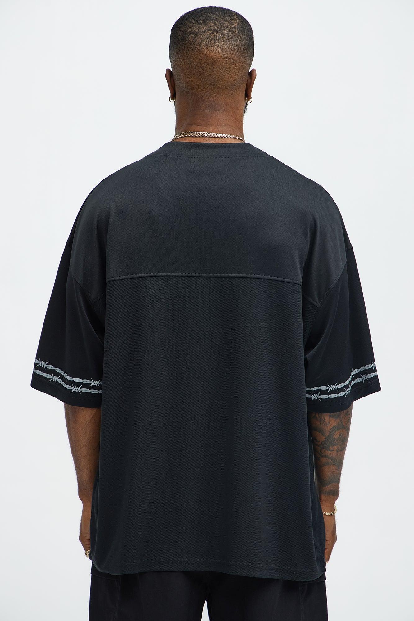 Rockets Embroidered Mesh Jersey - Black Product Image