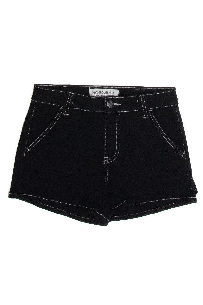 Black Denim Carpenter Shorts Product Image