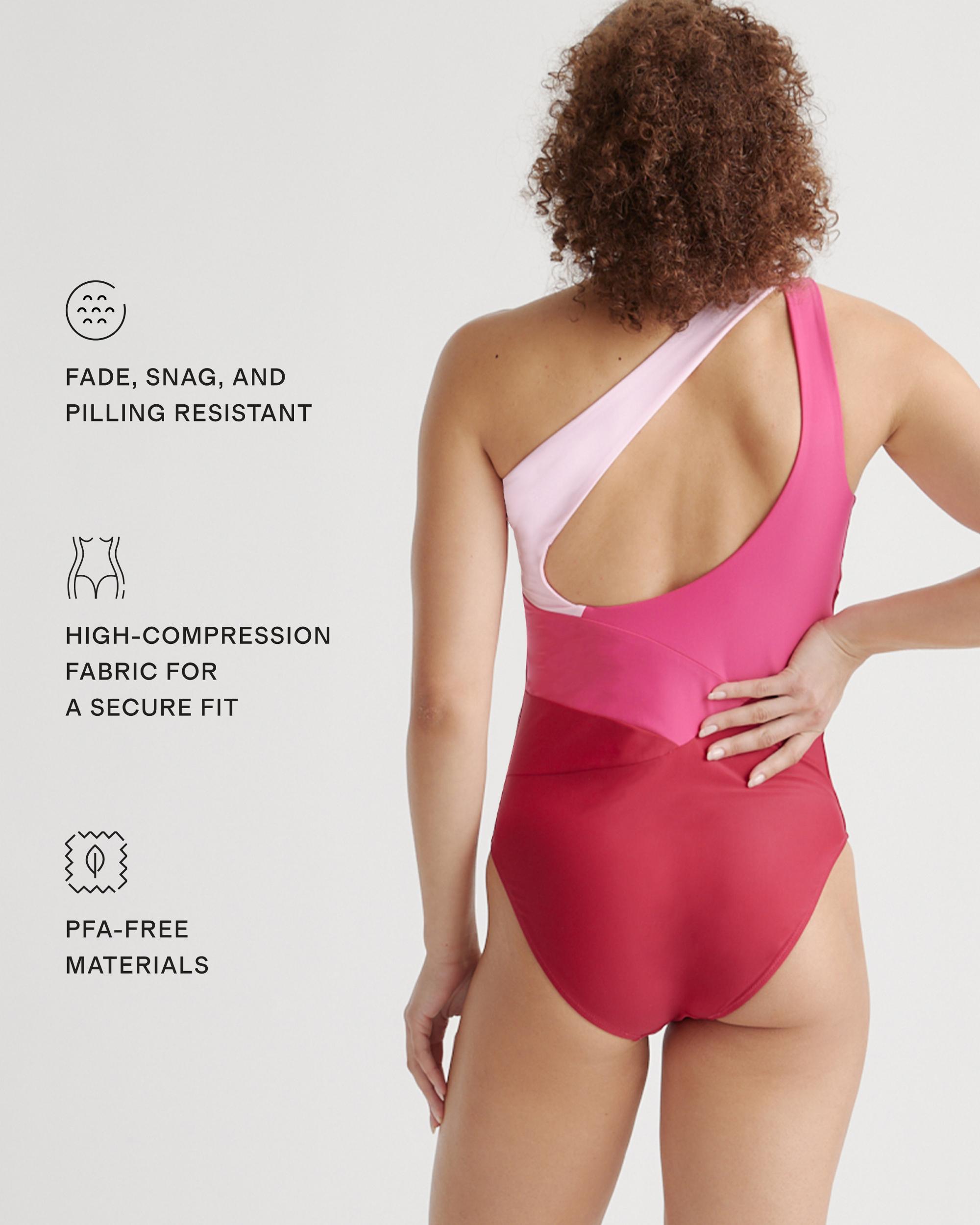 Quince | Women's Italian One Shoulder Swimsuit 78% Recycled Polyamide, 22% Spandex Product Image