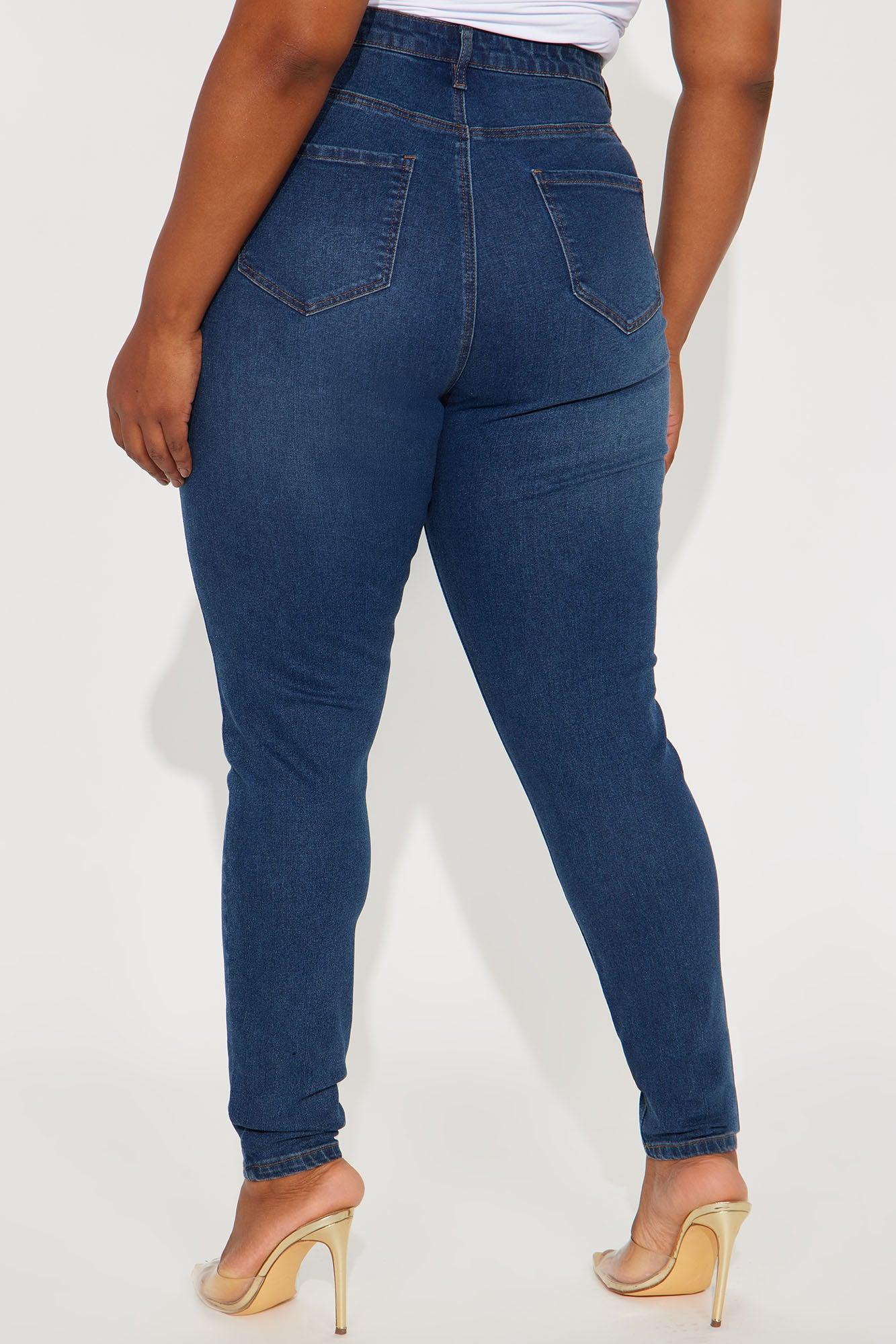 Tall Vibe Check Curvy Stretch Skinny Jeans - Dark Wash Female Product Image