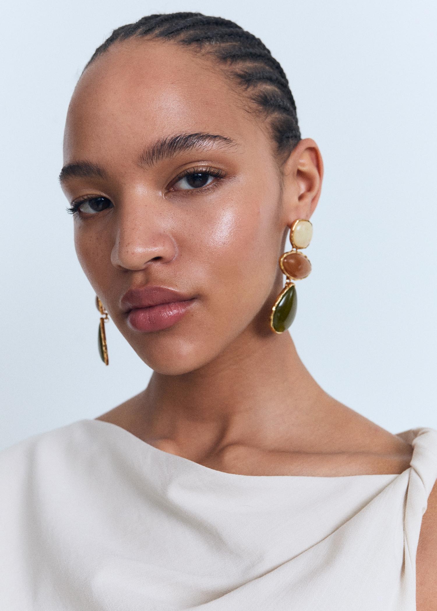 Asymmetrical draped top with straps - Women | MANGO USA Product Image