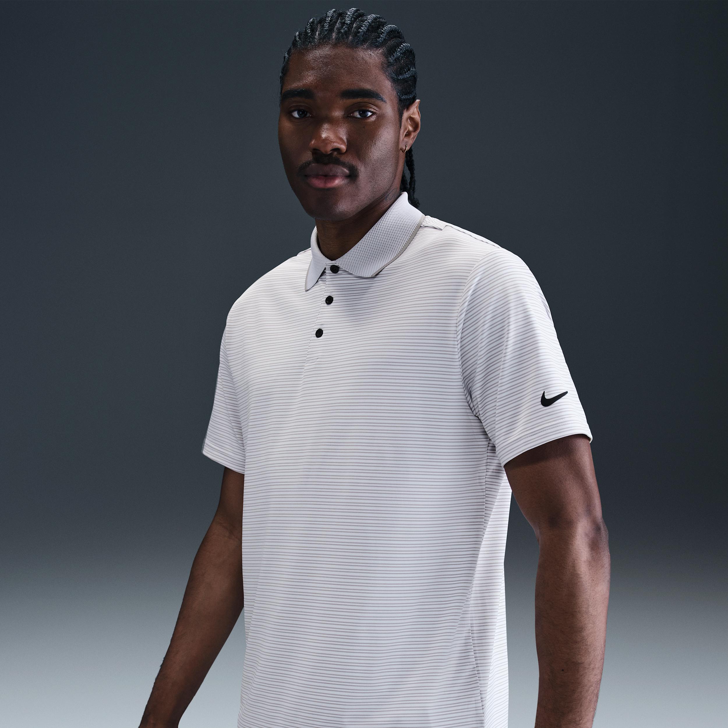 Nike Mens Tour Dri-FIT Striped Golf Polo | FZ7479-100 Product Image