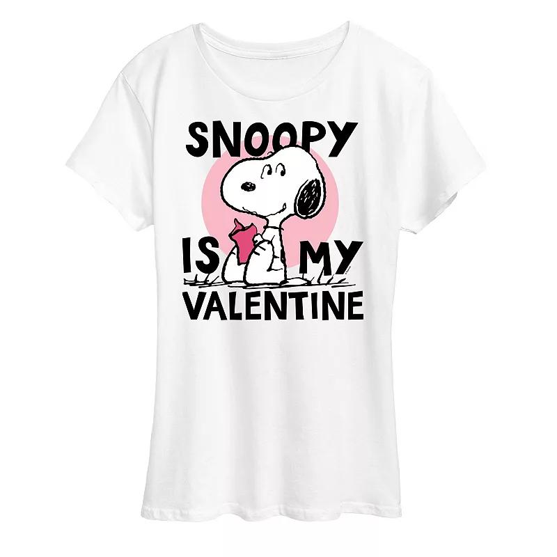 Women's Peanuts Snoopy Is My Valentine Graphic Tee,  Product Image