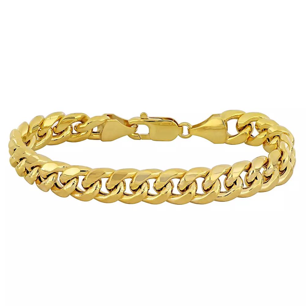 Stella Grace 10k Gold Cuban Link Chain Bracelet, Women's, Size: 7.5" Product Image
