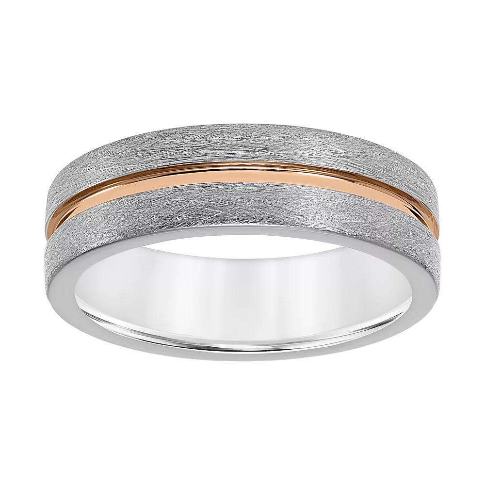 AXL Two Tone Tungsten Carbide 7 mm Comfort Fit Mens Band Product Image
