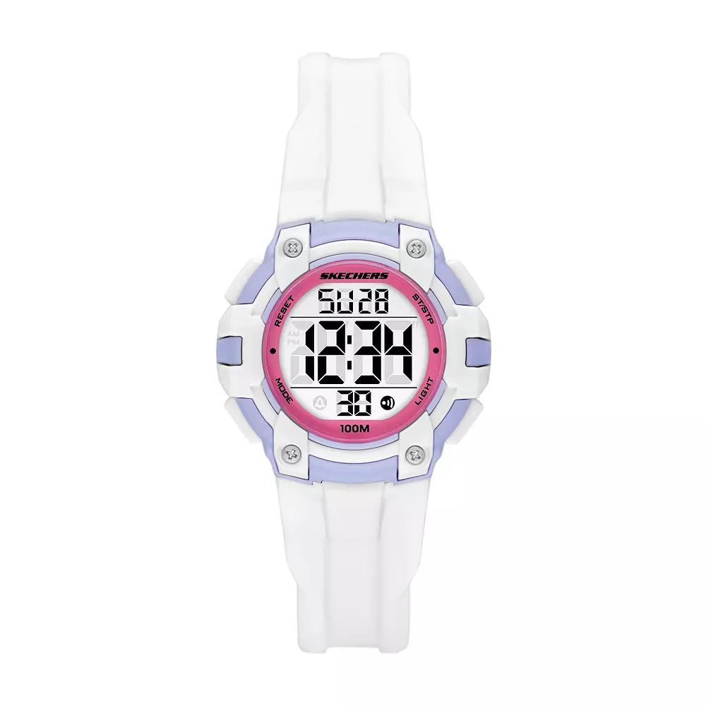 Skechers® Anoka Women's Digital Watch, Size: 37 mm, White Product Image