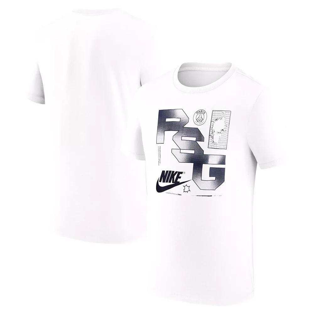 Men's Nike White Paris Saint-Germain Futura T-Shirt,  Product Image