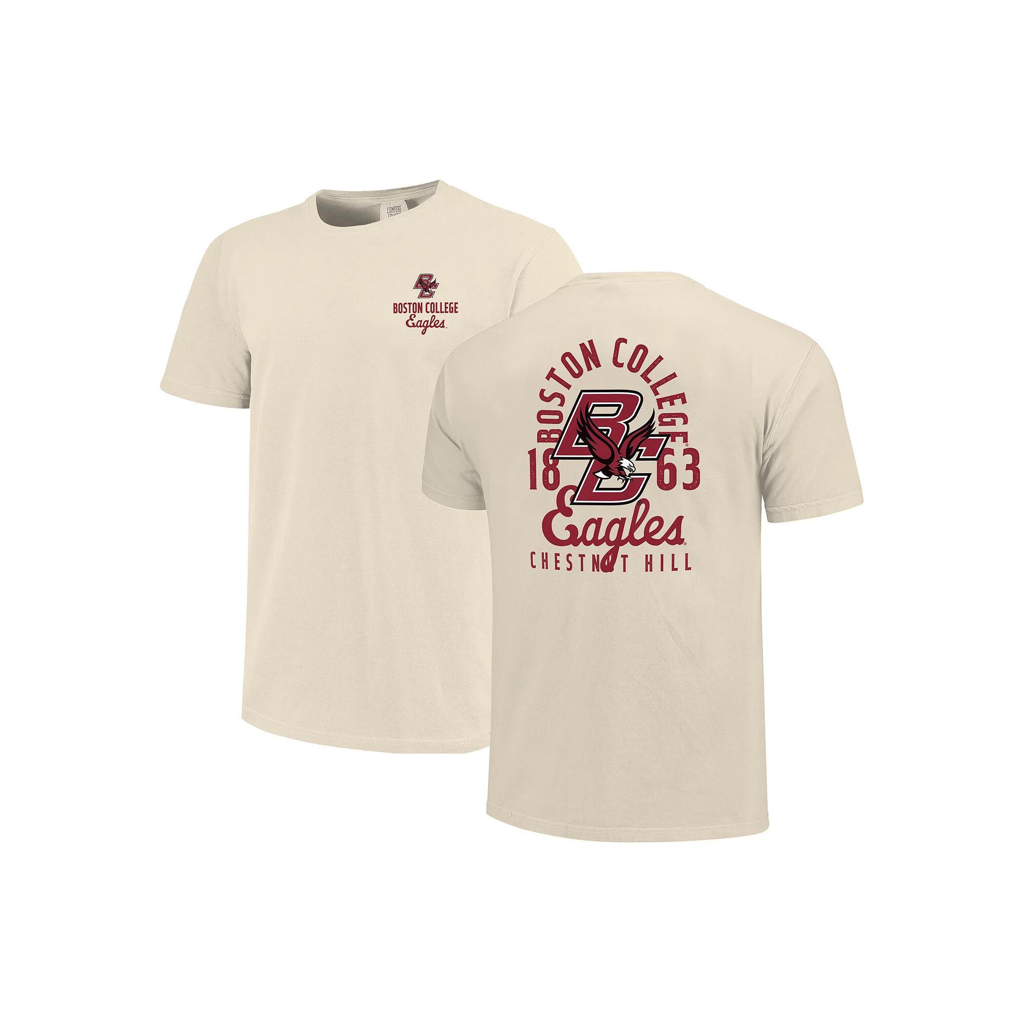 Men's Cream Boston College Eagles Comfort Colors Mascot Overlay T-Shirt, Size: 2XL, Beige Product Image
