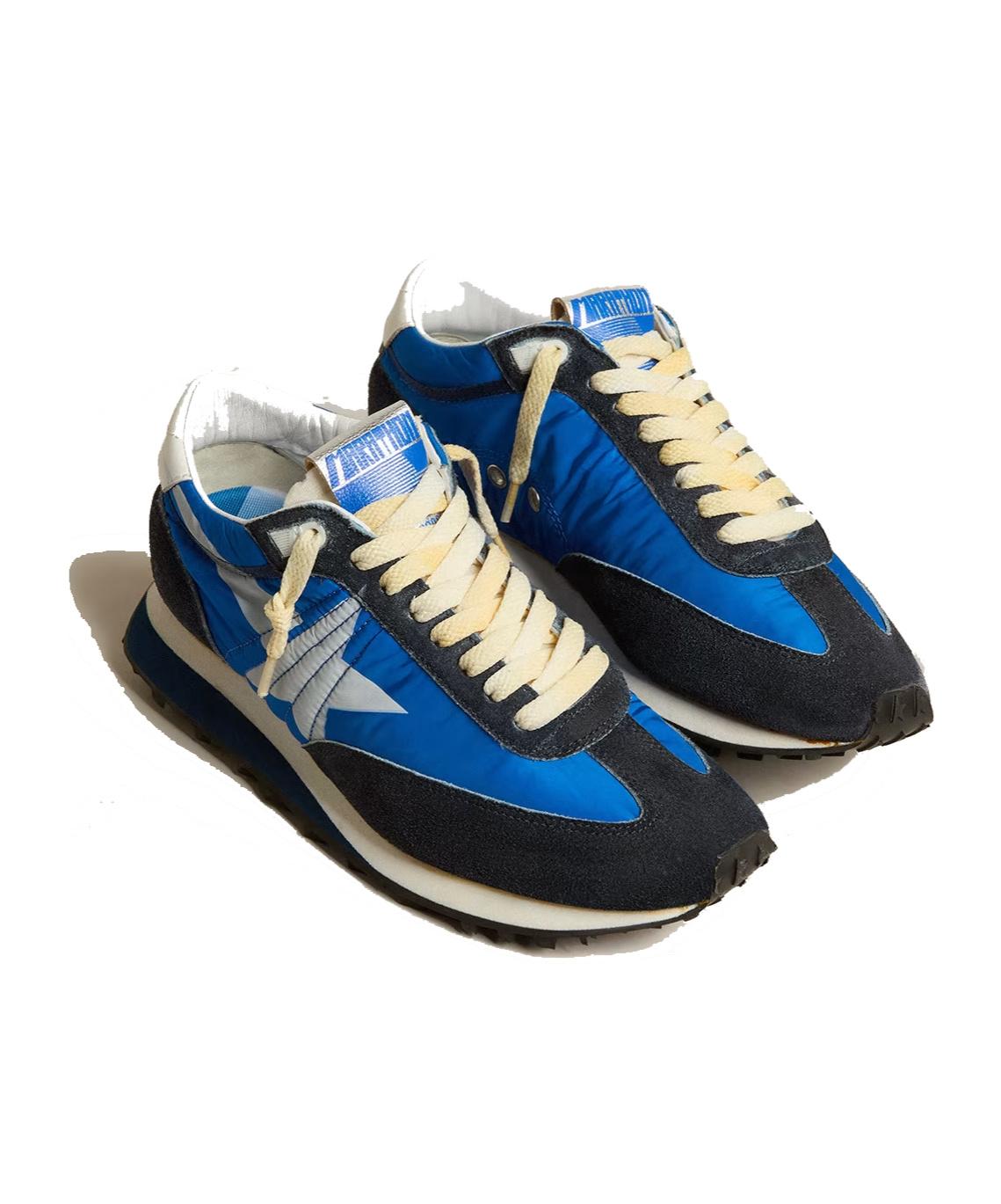 GOLDEN GOOSE Deluxe Brand Running Marathon Nylon Upper Suede Sneakers In Blue Product Image