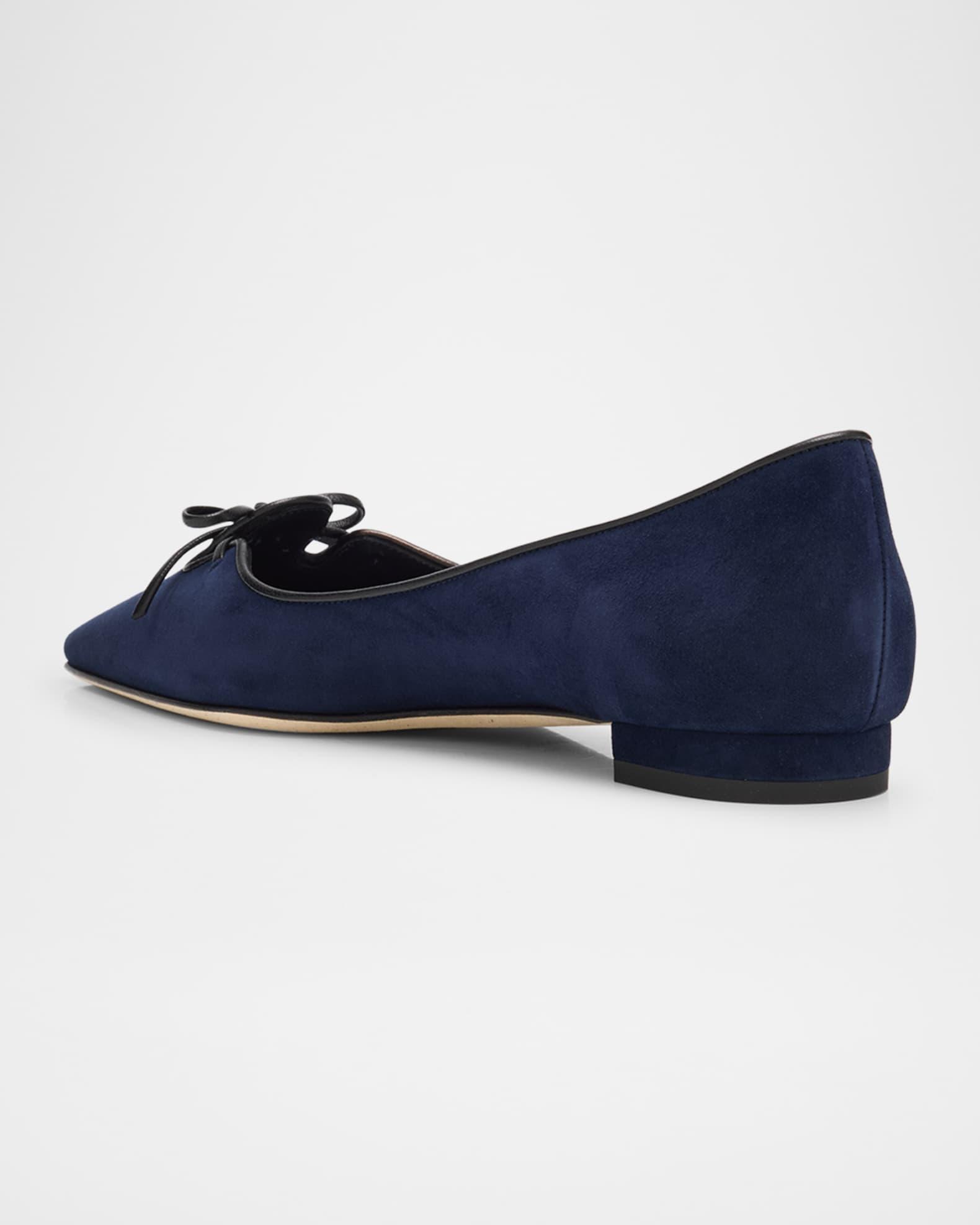 Esmaa Suede Lace-Up Ballerina Flats Product Image