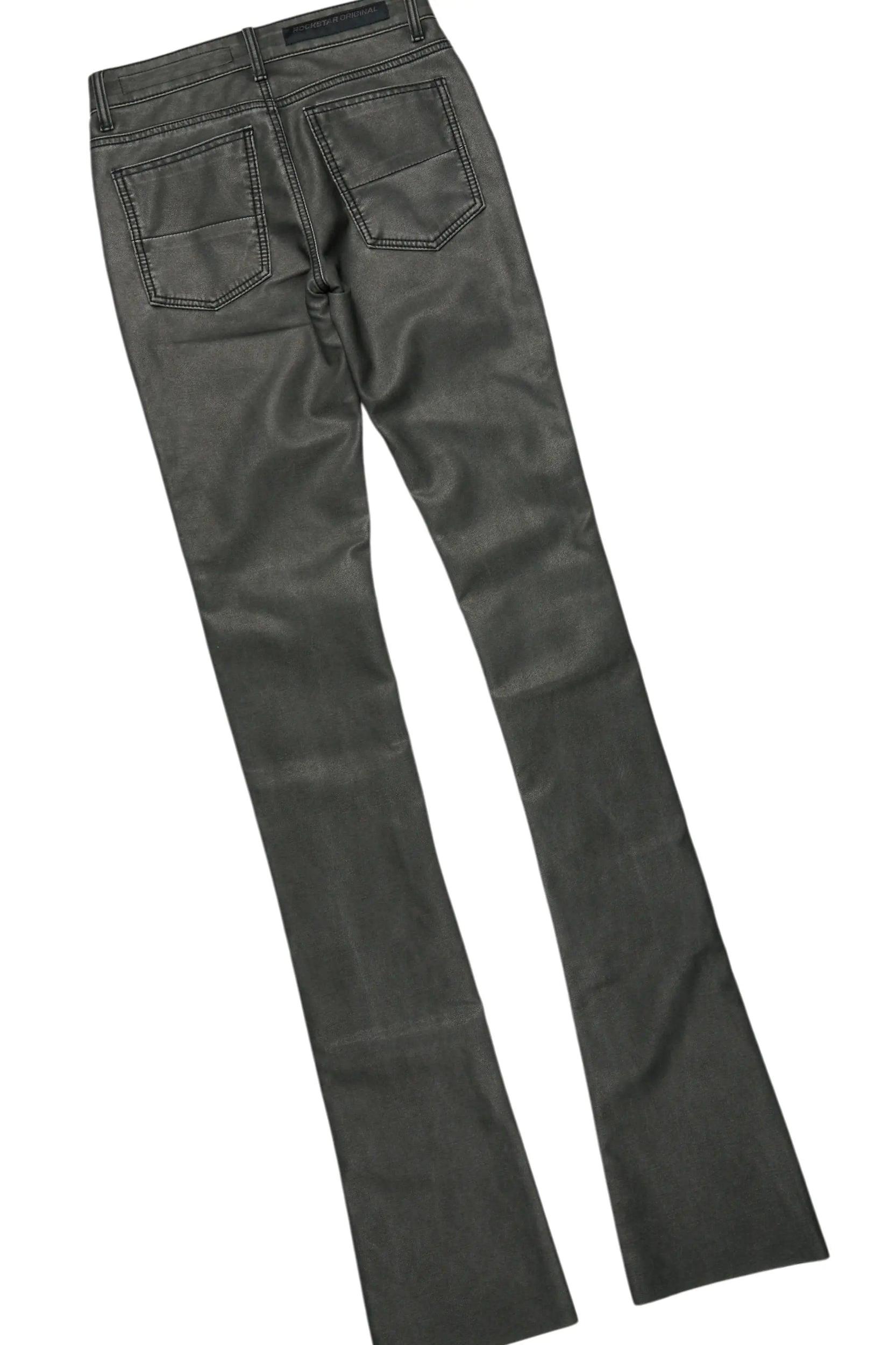 Fields Black/Purple Double Layer T-Shirt & Petrus Stacked Flare PU Jean Bundle Male Product Image