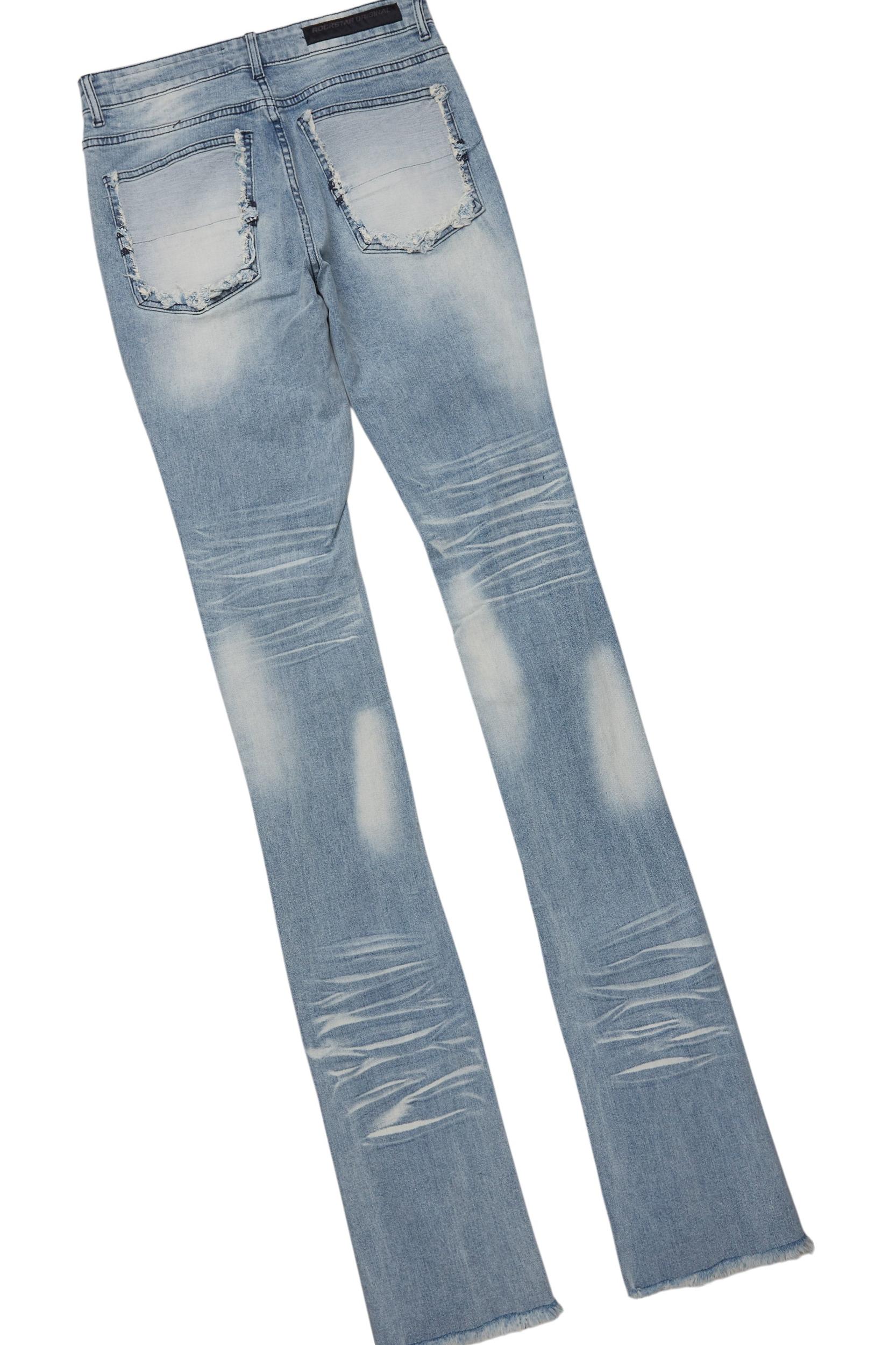 Bubble White/Blue T-Shirt/Super Stacked Flare Jean Bundle Male Product Image