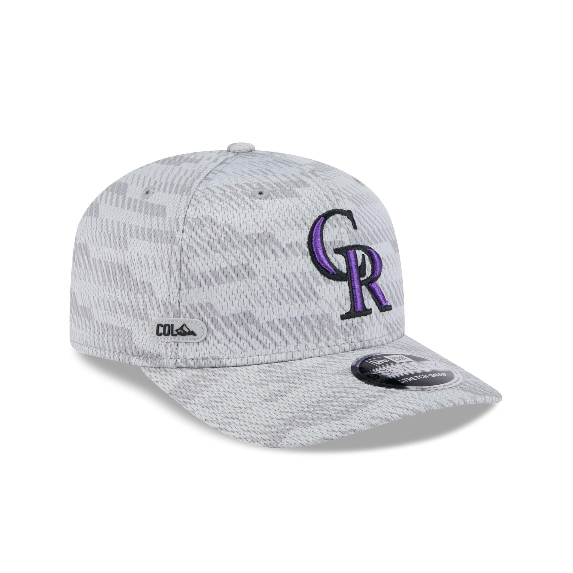 Colorado Rockies 2025 Clubhouse Gray 9SEVENTY Stretch-Snap Hat Male Product Image