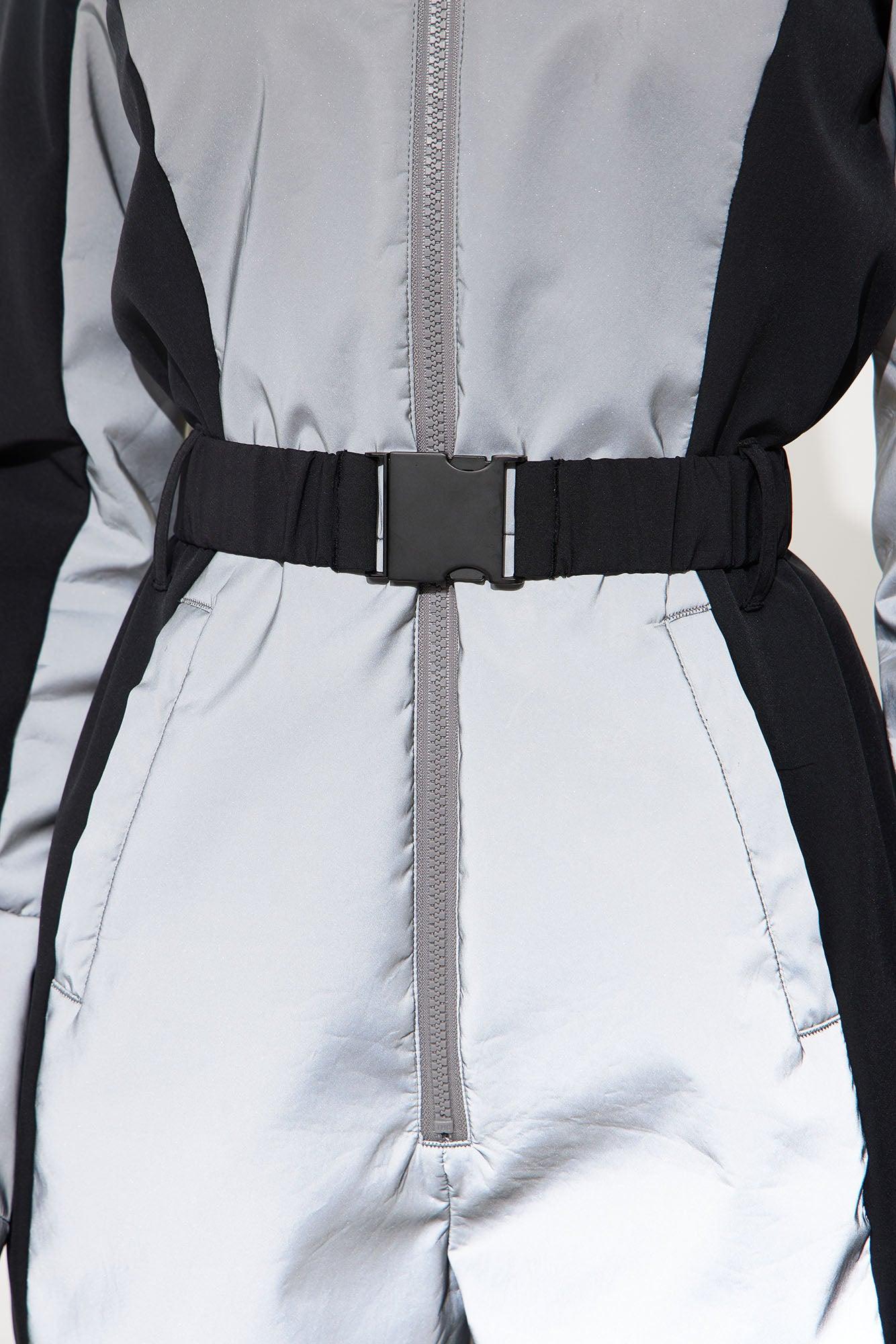 Winter Sports Reflective Ski Jumpsuit - Black Product Image