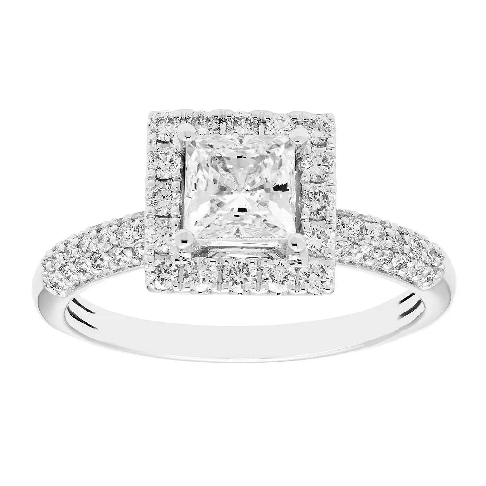 The Regal Collection 14k White Gold 1 1/4 Carat T.W. Certified Diamond Engagement Ring, Women's, Size: 5, 14k Whgold Product Image