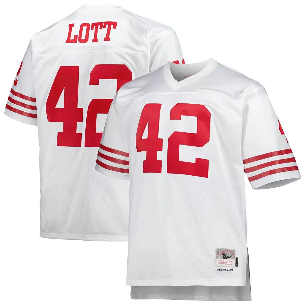 Men's Mitchell & Ness Ronnie Lott White San Francisco 49ers Big & Tall 1990 Retired Player Replica Jersey,  Product Image