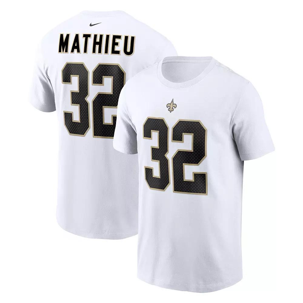 Men's Nike Tyrann Mathieu White New Orleans Saints Player Name & Number T-Shirt,  Product Image
