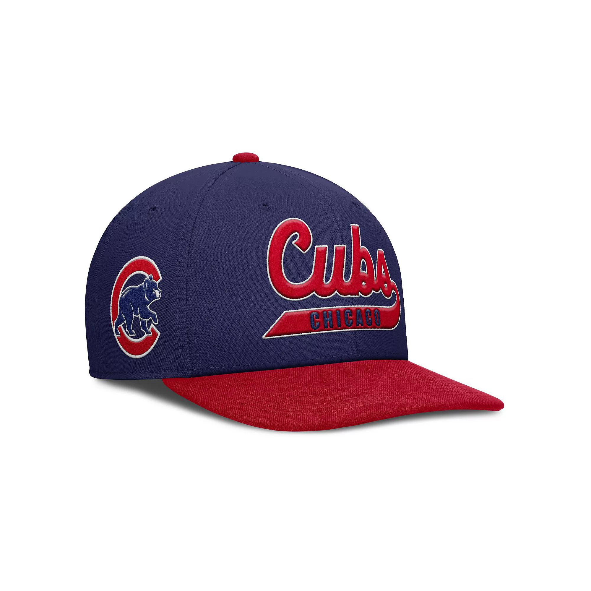 Men's Nike Royal/Red Chicago Cubs Pro Performance Snapback Hat, Size: Medium/Large, Blue Product Image