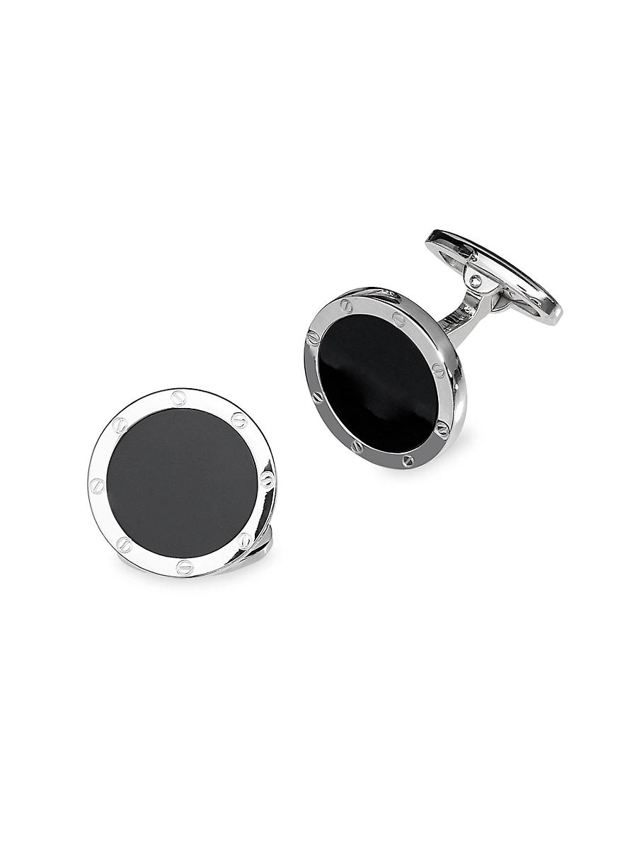 Round Onyx Cuff Links Product Image