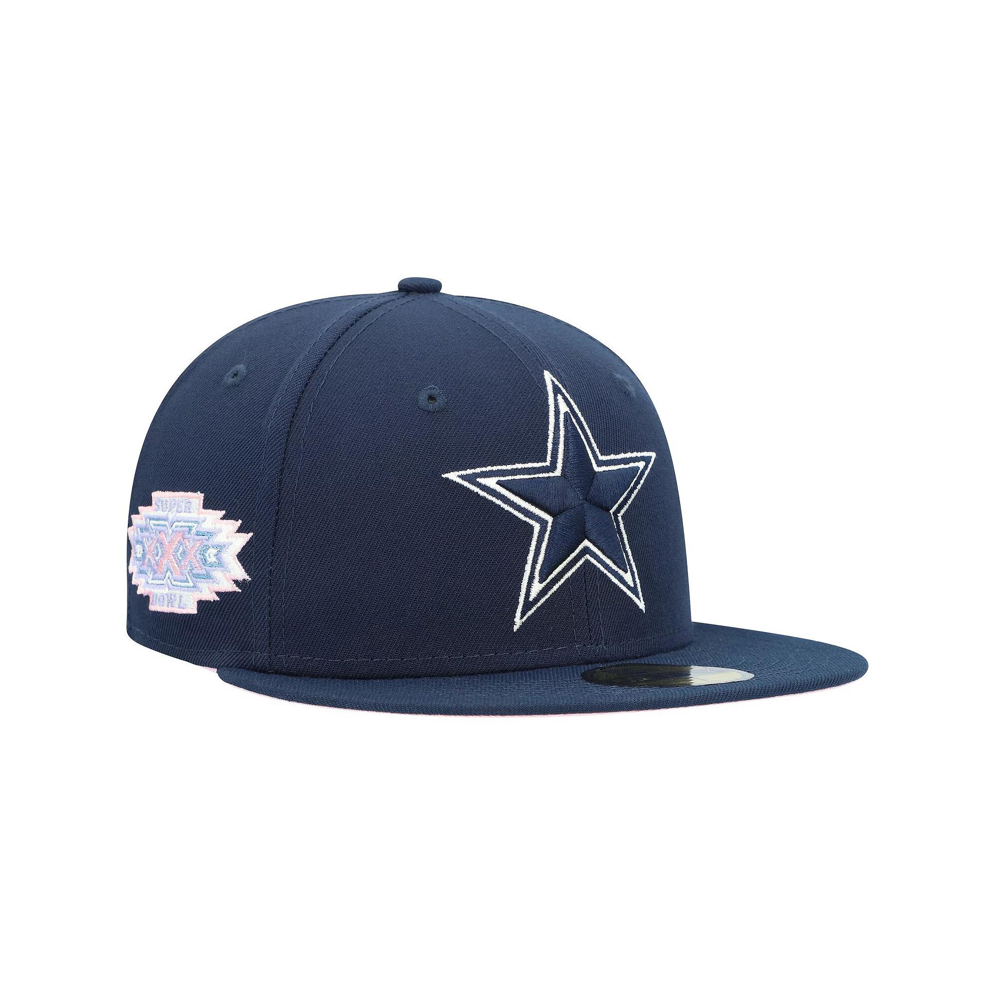 Men's New Era Navy Dallas Cowboys Super Bowl XXX Pop Sweat 59FIFTY Fitted Hat, Size: 7 3/8, Blue Product Image