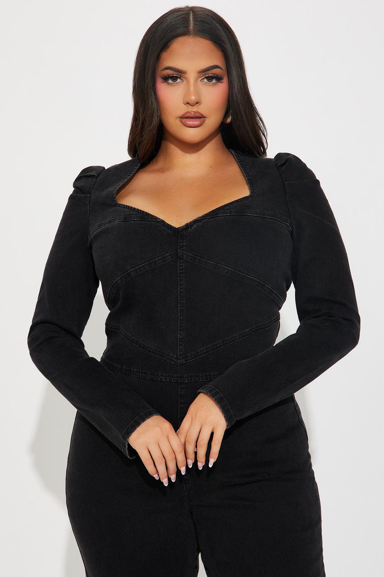 Sabrina Denim Jumpsuit - Black Product Image