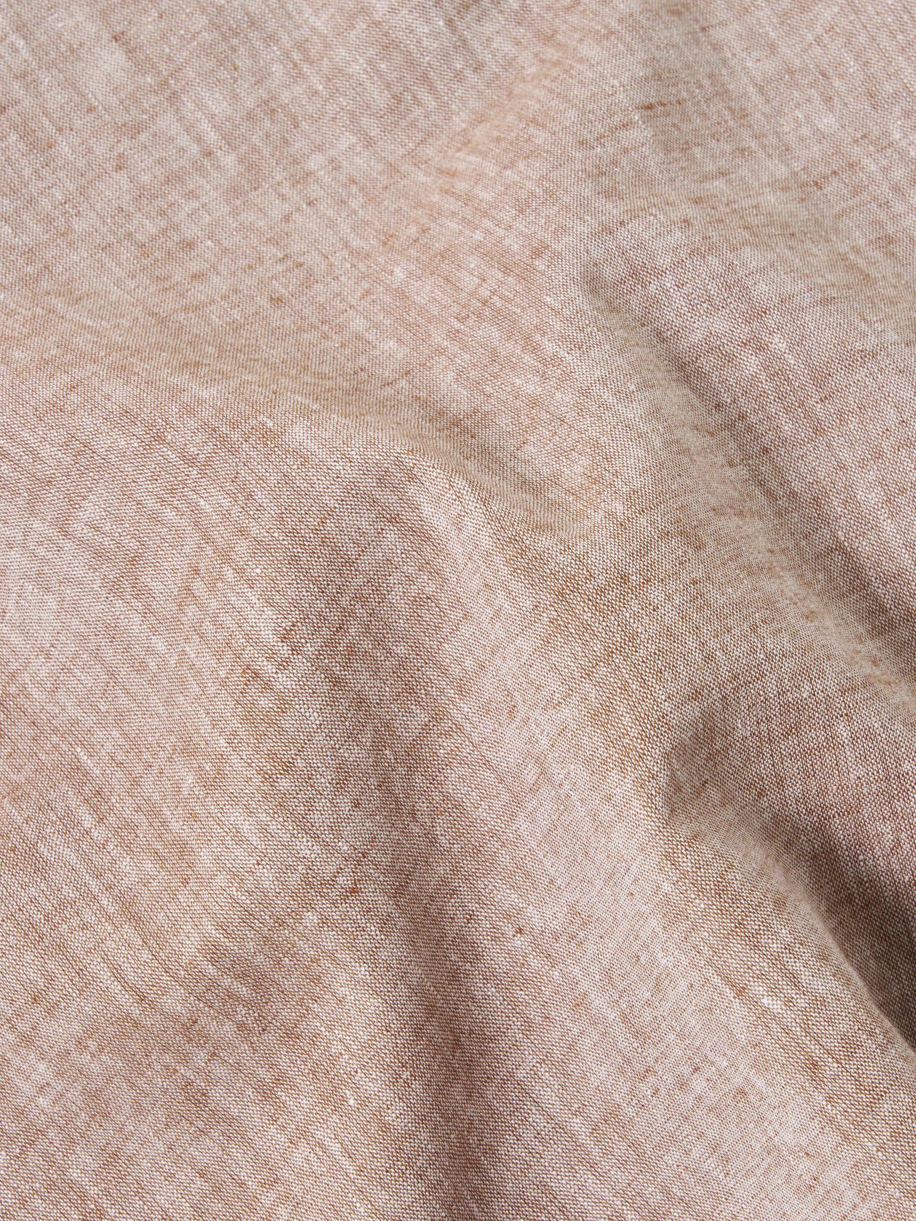 Brown Slub Linen Mix Road Shirt Product Image