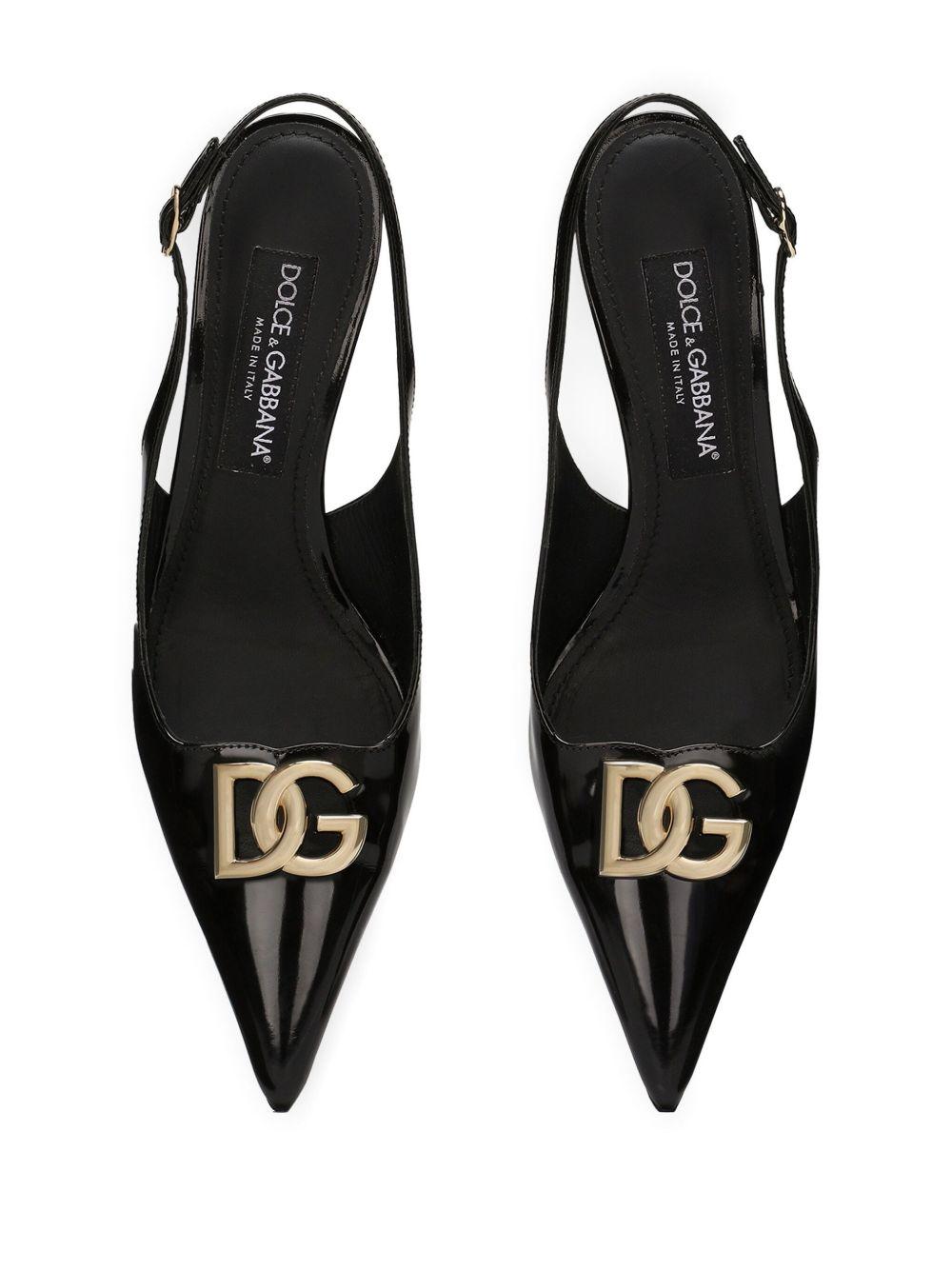 60mm logo-plaque slingback pumps Product Image
